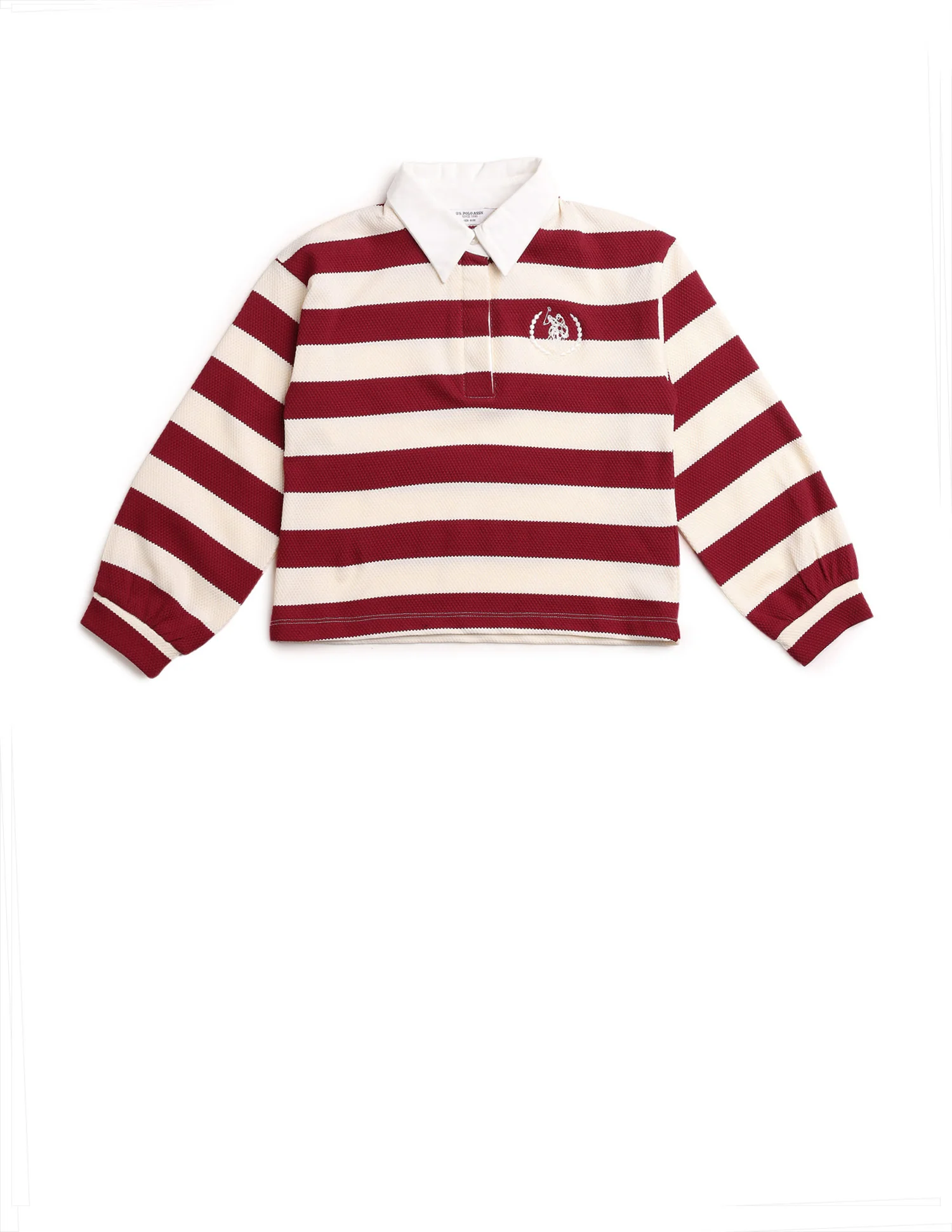 Girls Horizontal Striped Patterned Knit Top - Image 8