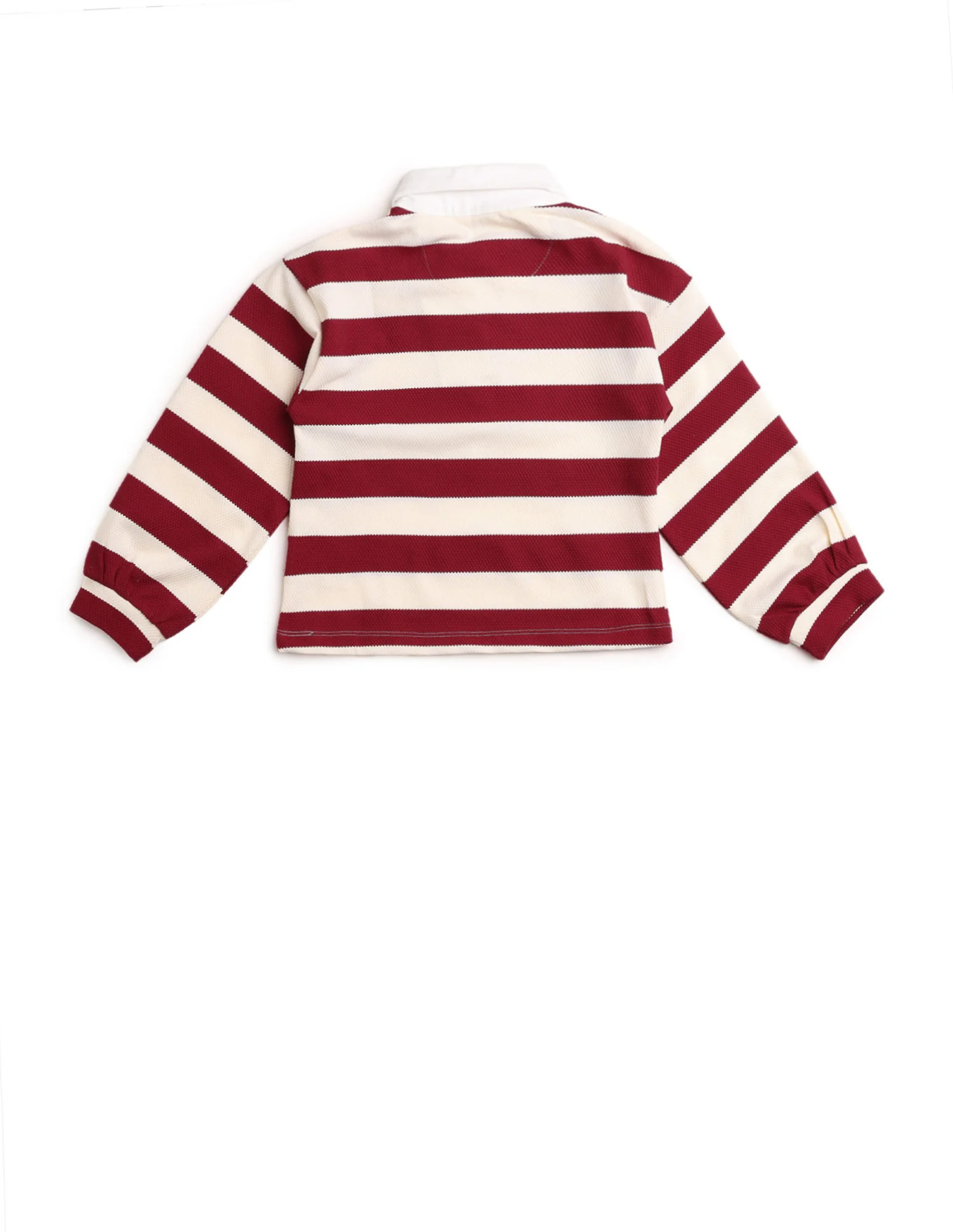 Girls Horizontal Striped Patterned Knit Top - Image 9