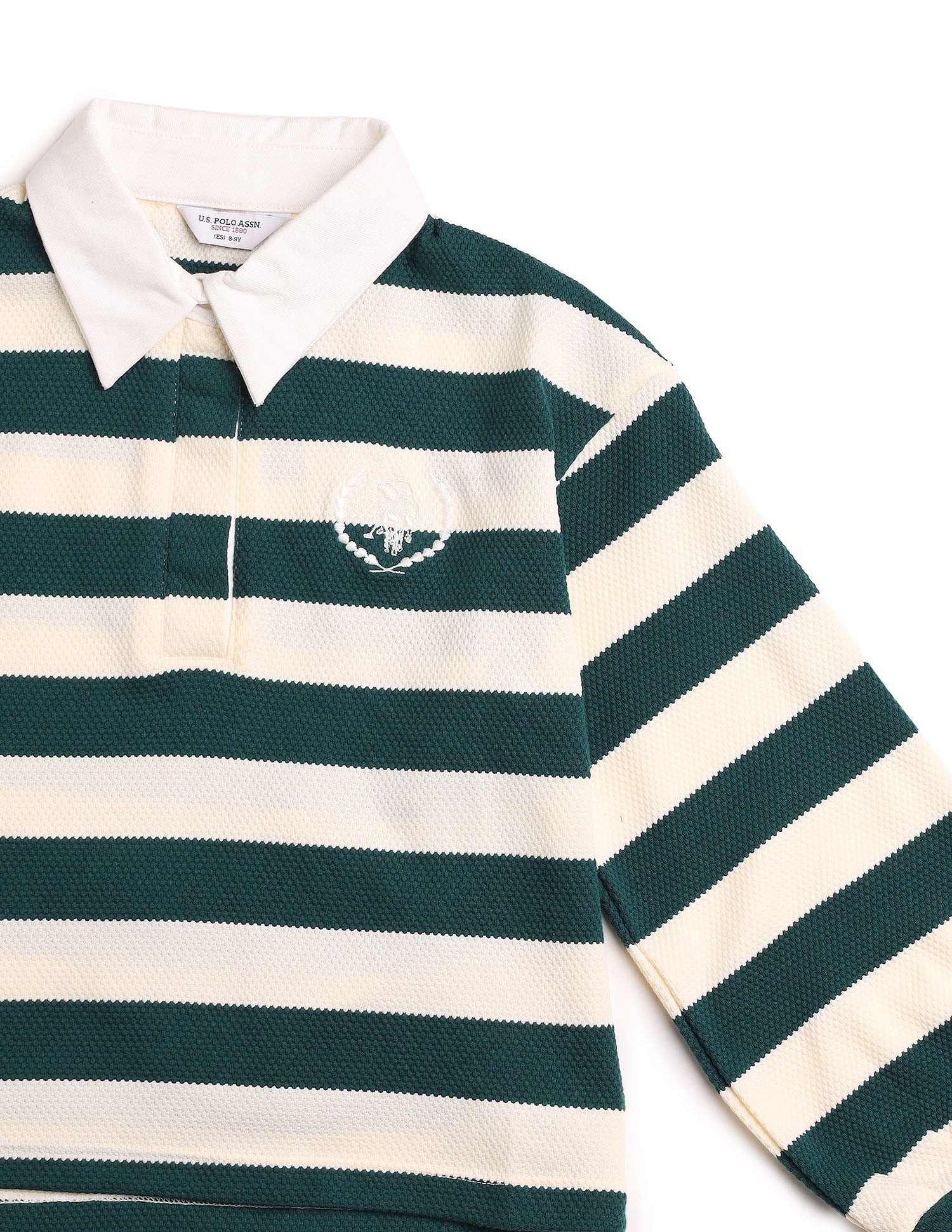 Girls Horizontal Striped Patterned Knit Top - Image 10