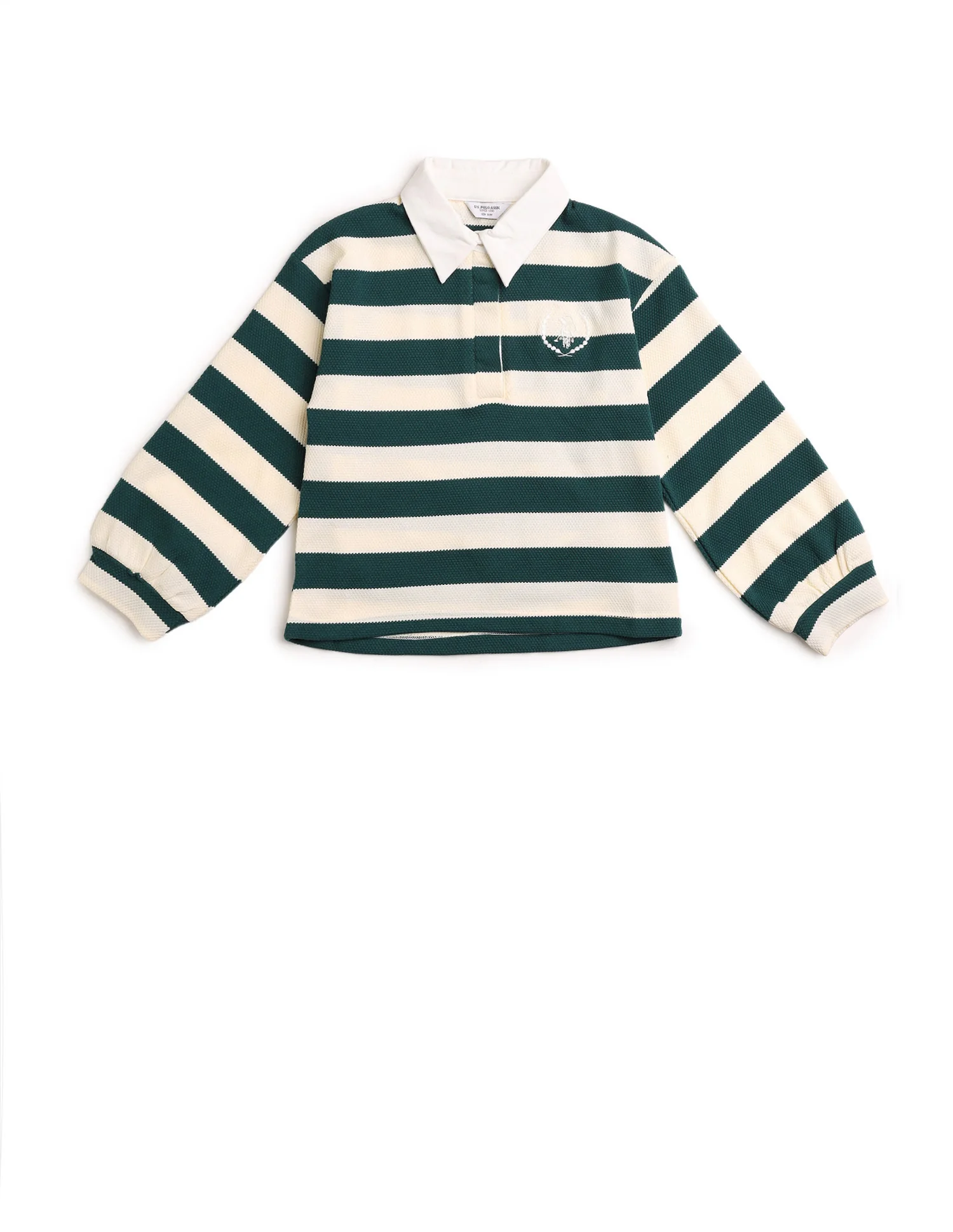 Girls Horizontal Striped Patterned Knit Top - Image 8