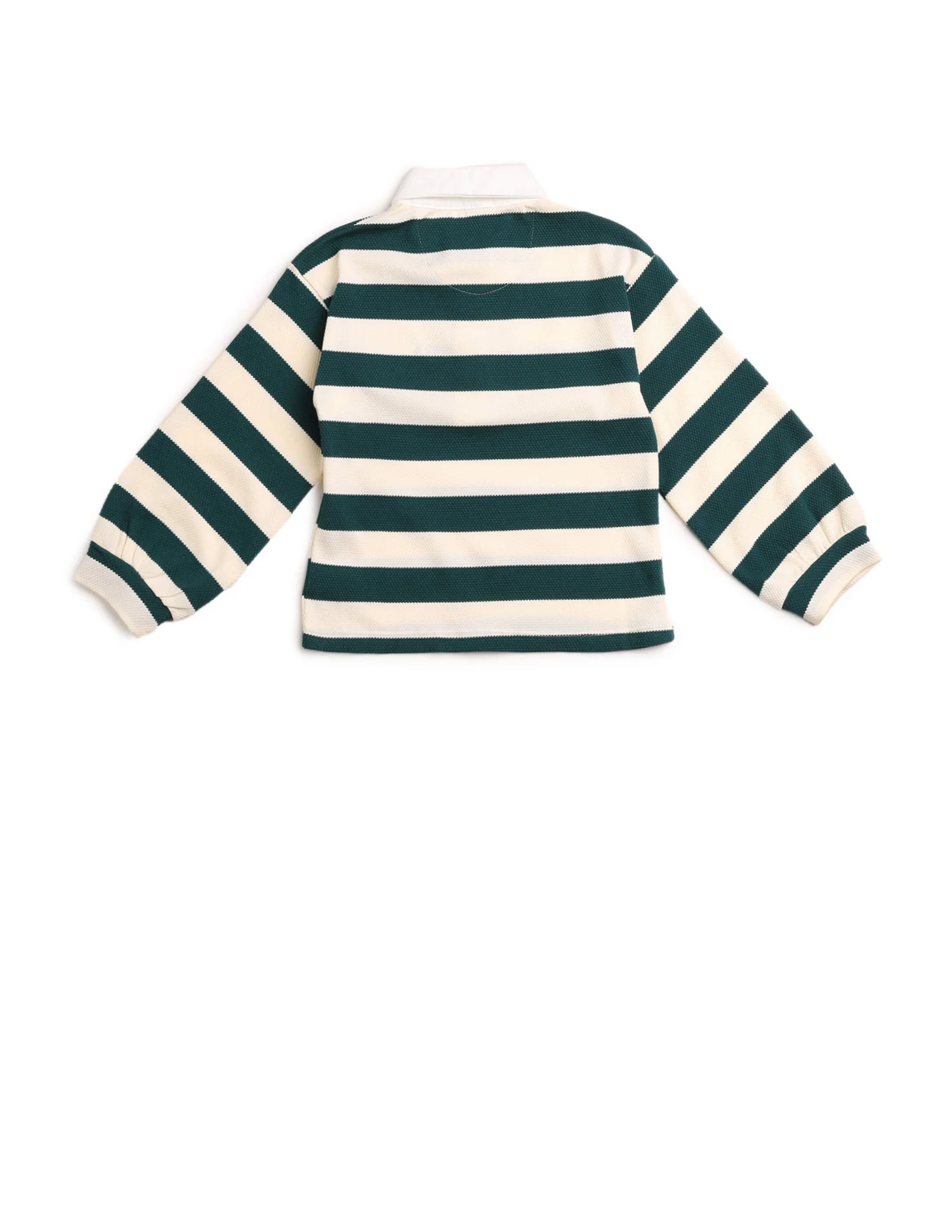 Girls Horizontal Striped Patterned Knit Top - Image 9