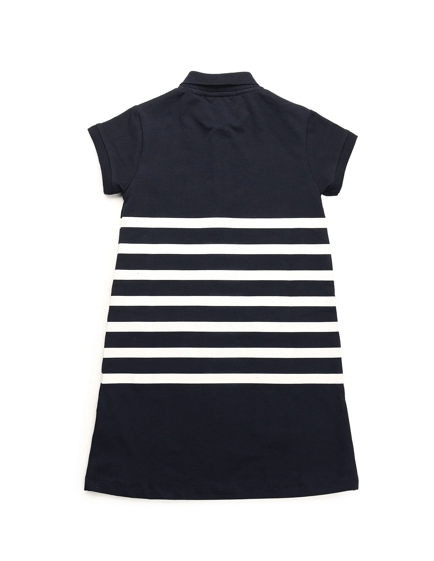 Girls Horizontal Striped Skater Dress - Image 8