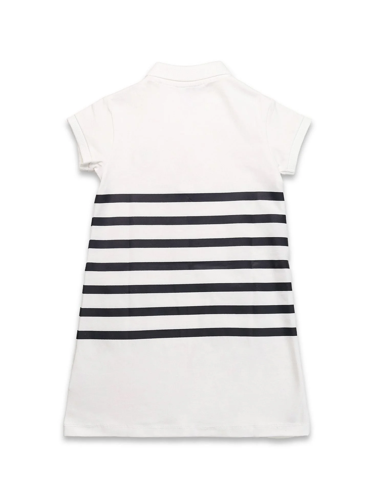 Girls Horizontal Striped Skater Dress - Image 7