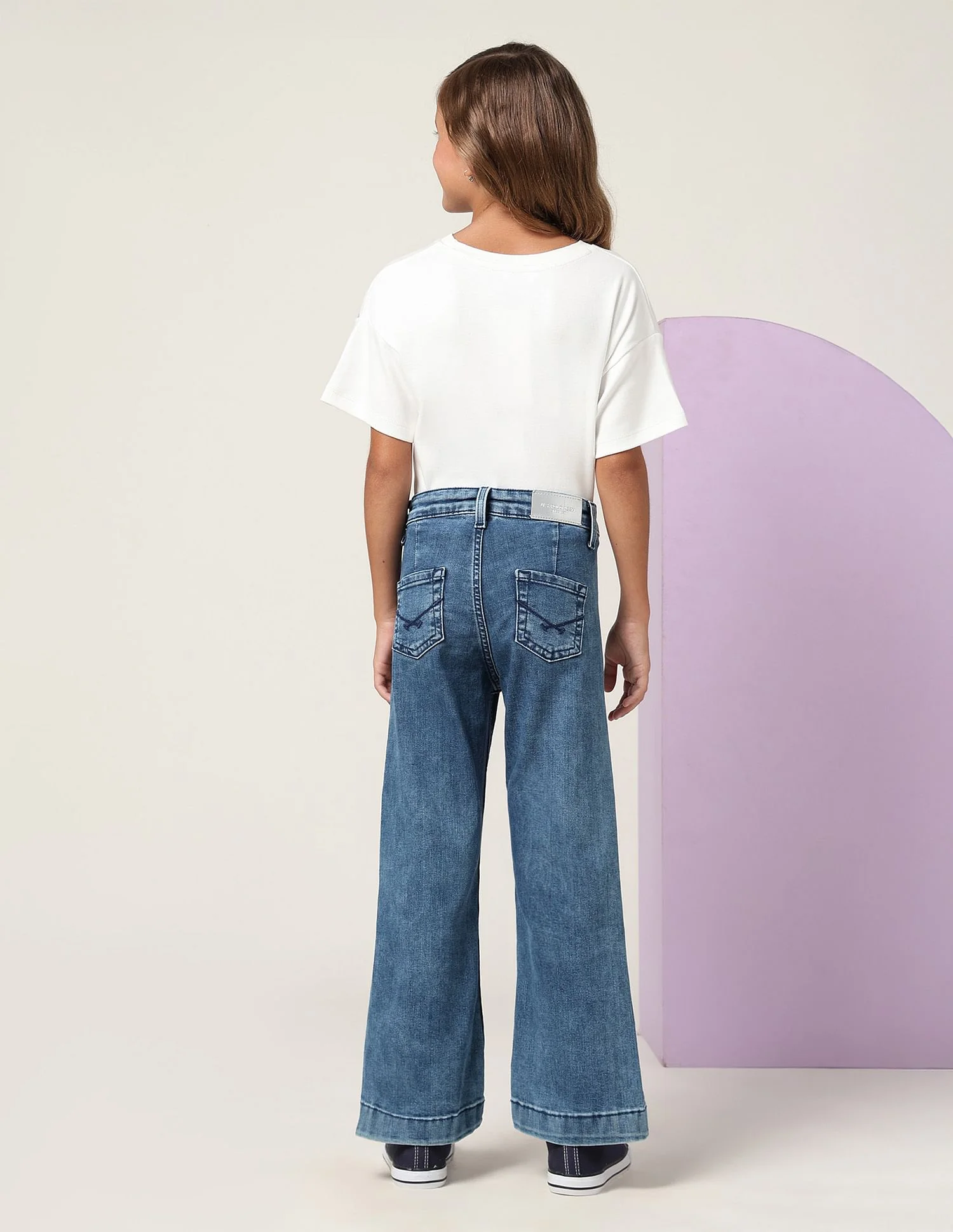 Girls Mid Rise Bootcut Jeans - Image 4