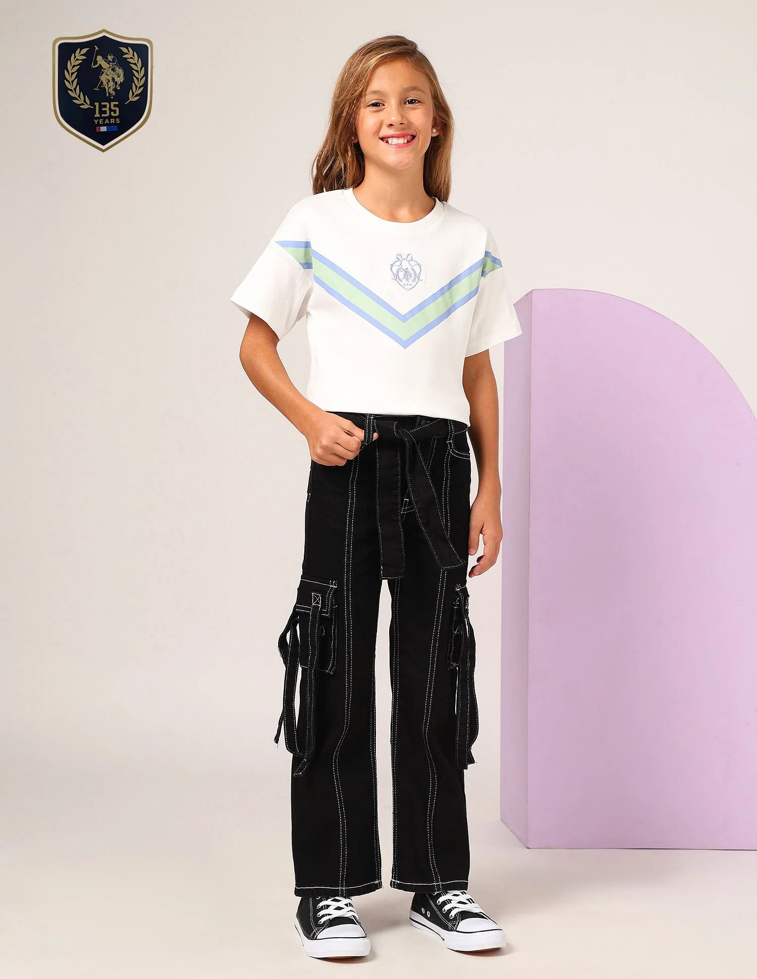 Girls Mid Rise Bootcut Jeans