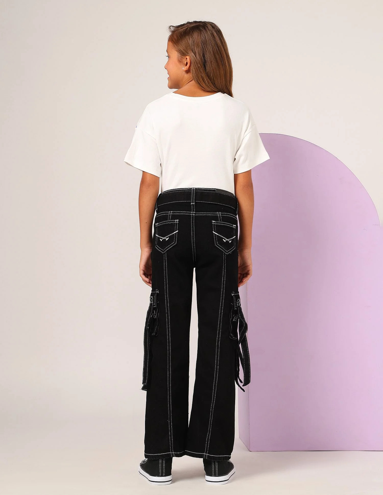 Girls Mid Rise Bootcut Jeans - Image 4