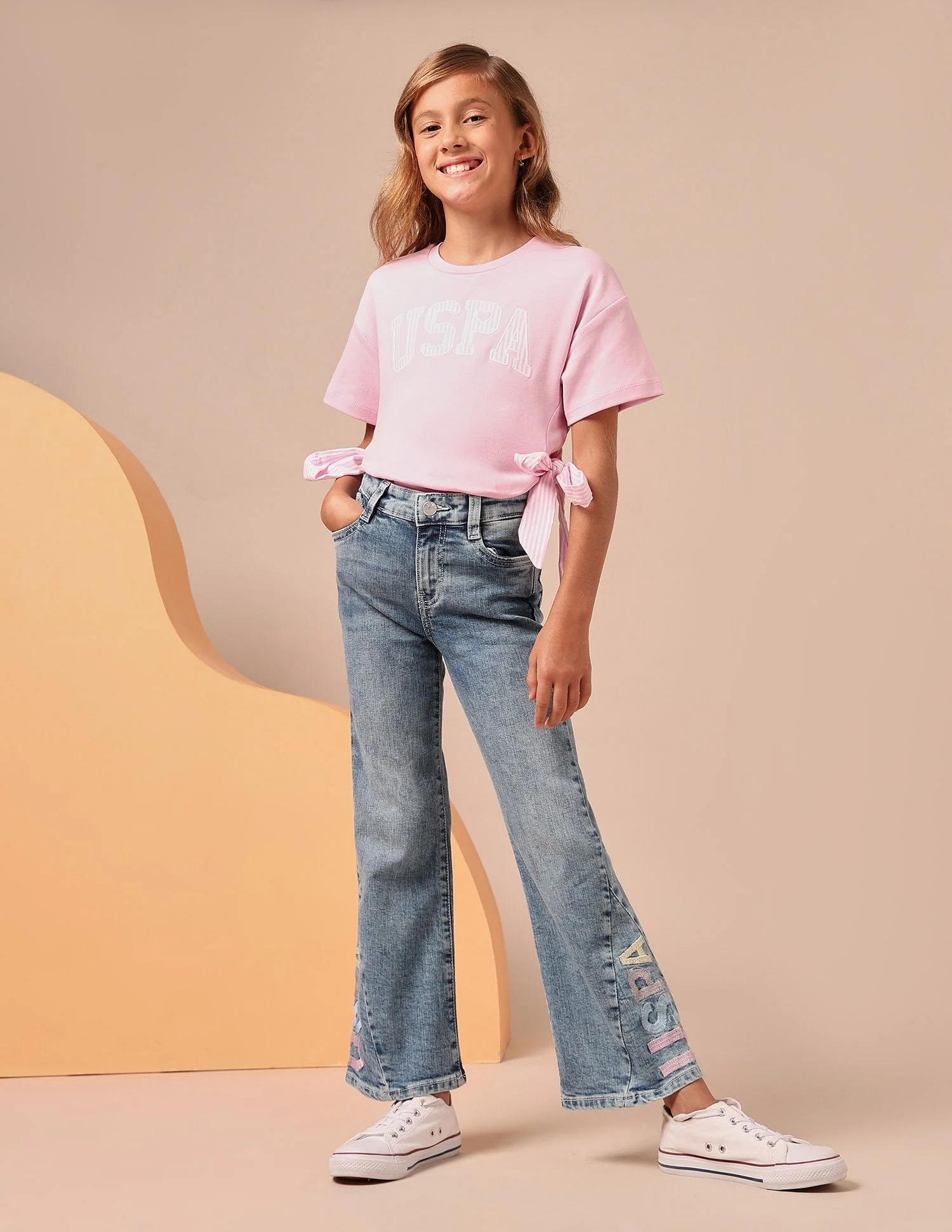 Girls Mid Rise Bootcut Jeans - Image 3