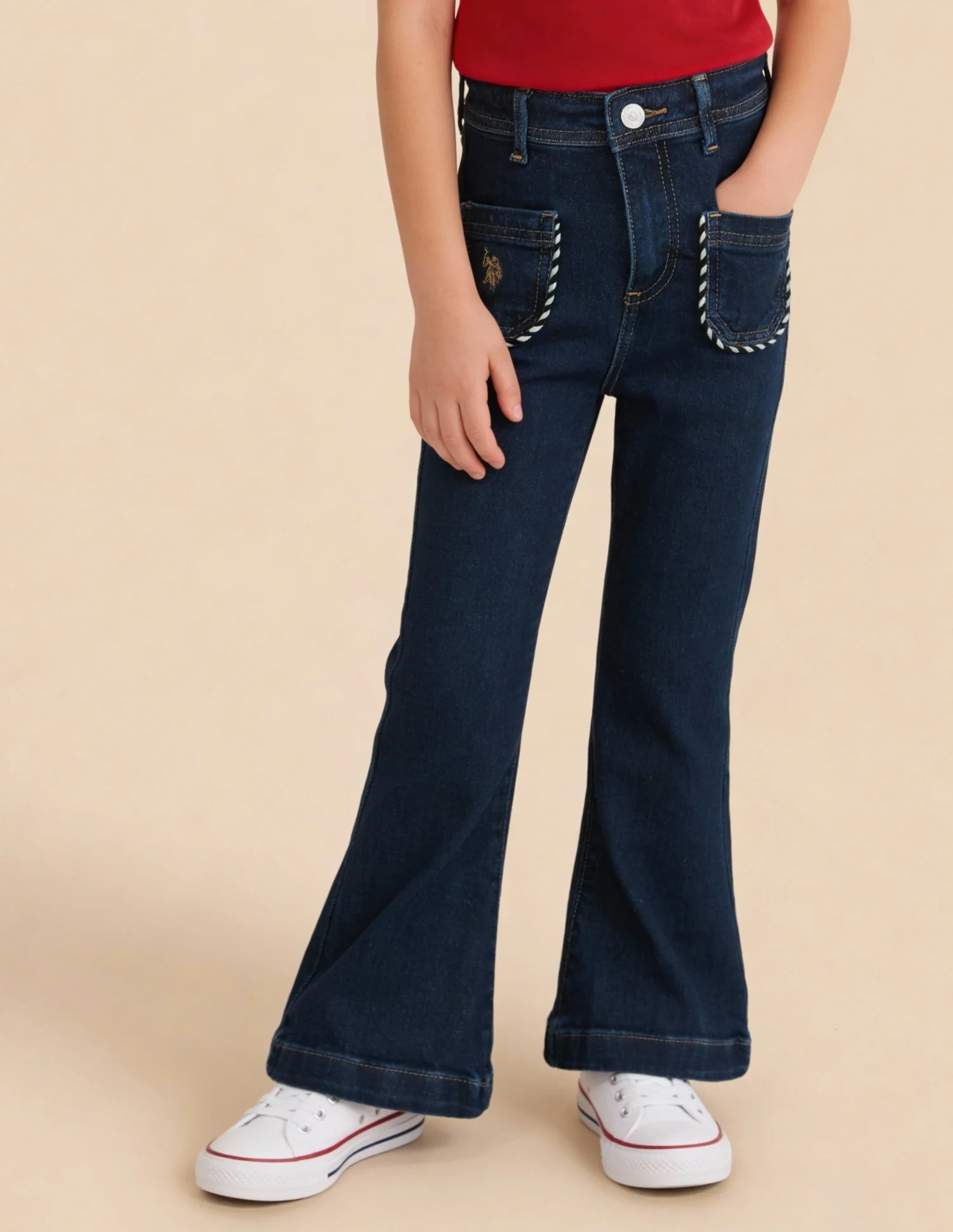 Girls Mid Rise Flared Fit Jeans - Image 3