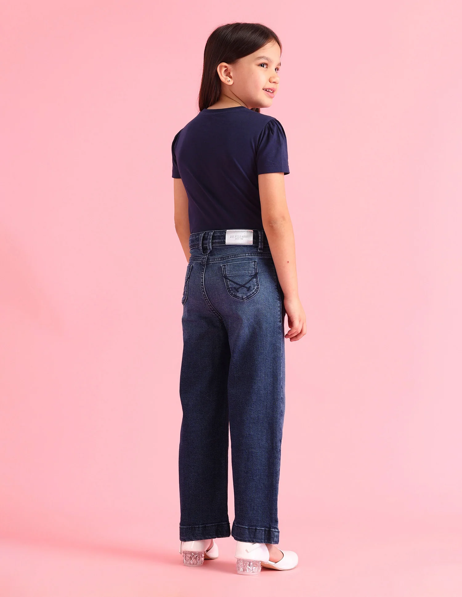 Girls Mid Rise Flared Fit Jeans - Image 4