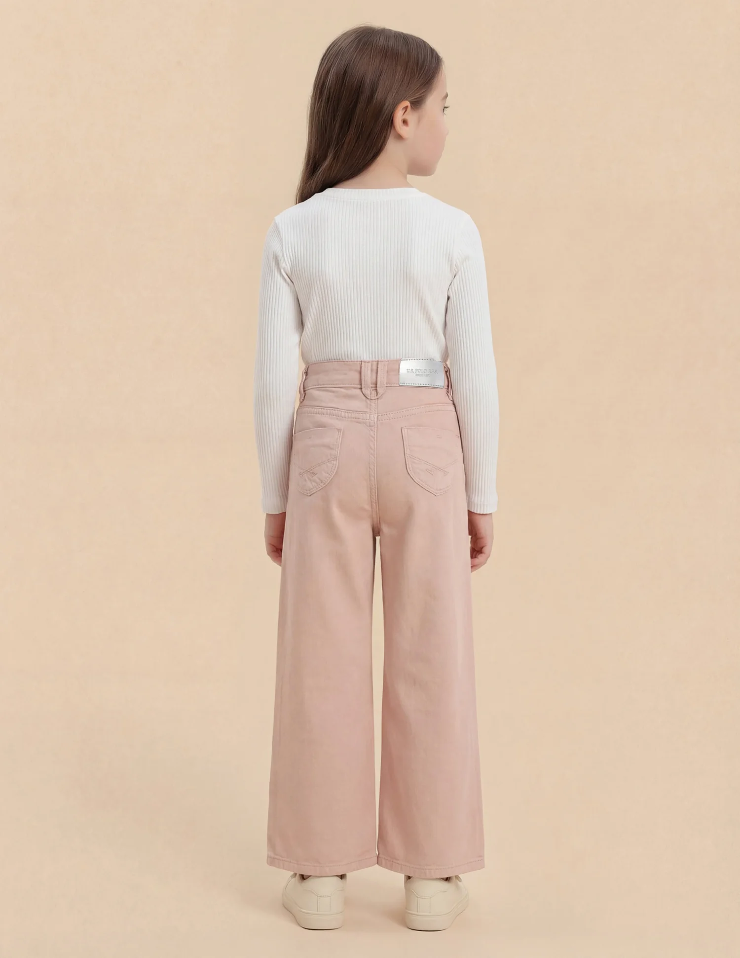 Girls Mid Rise Wide Leg Fit Jeans - Image 5