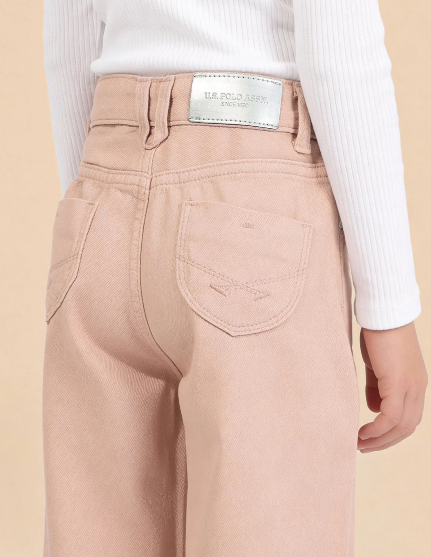 Girls Mid Rise Wide Leg Fit Jeans - Image 6