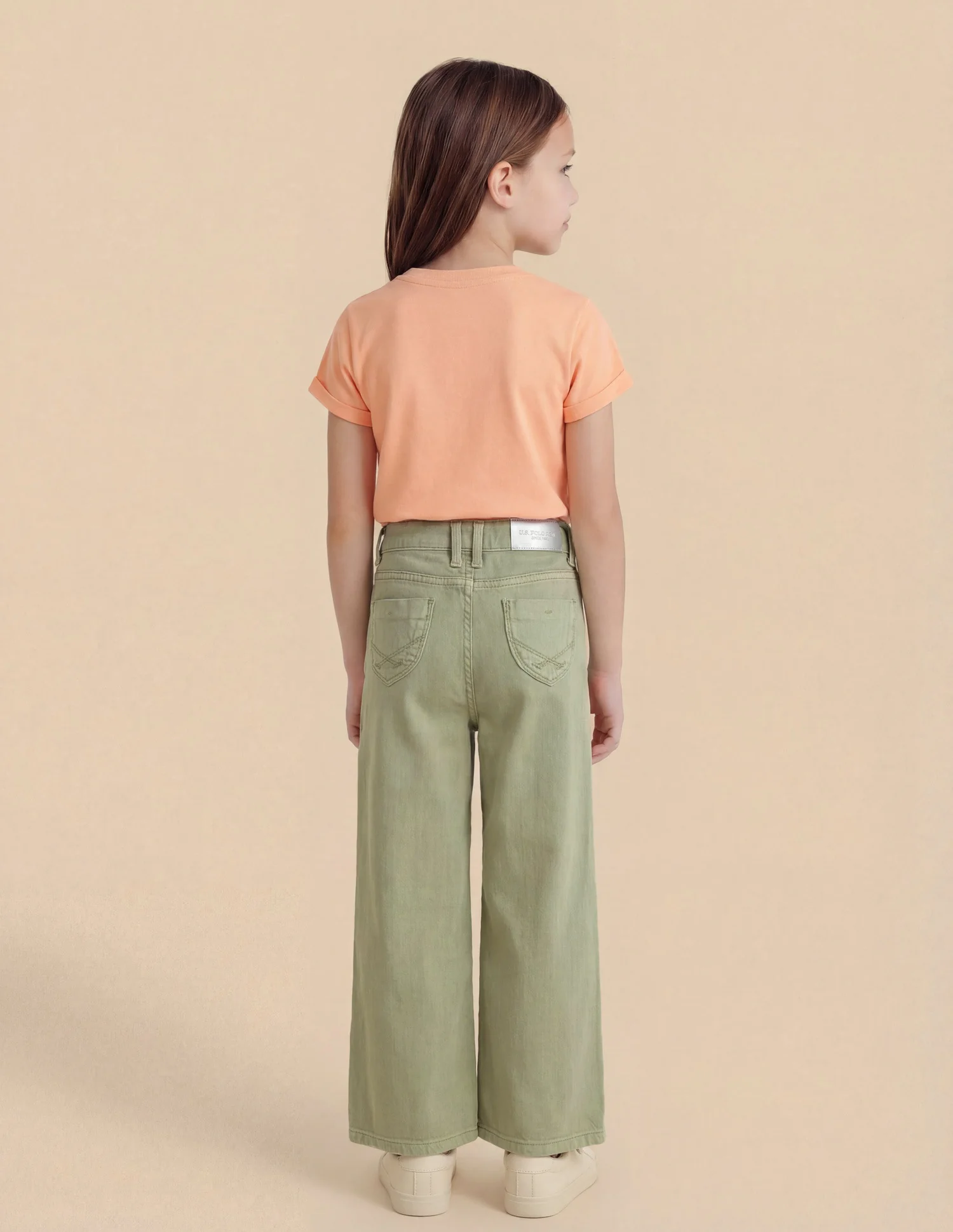 Girls Mid Rise Wide Leg Fit Jeans - Image 4