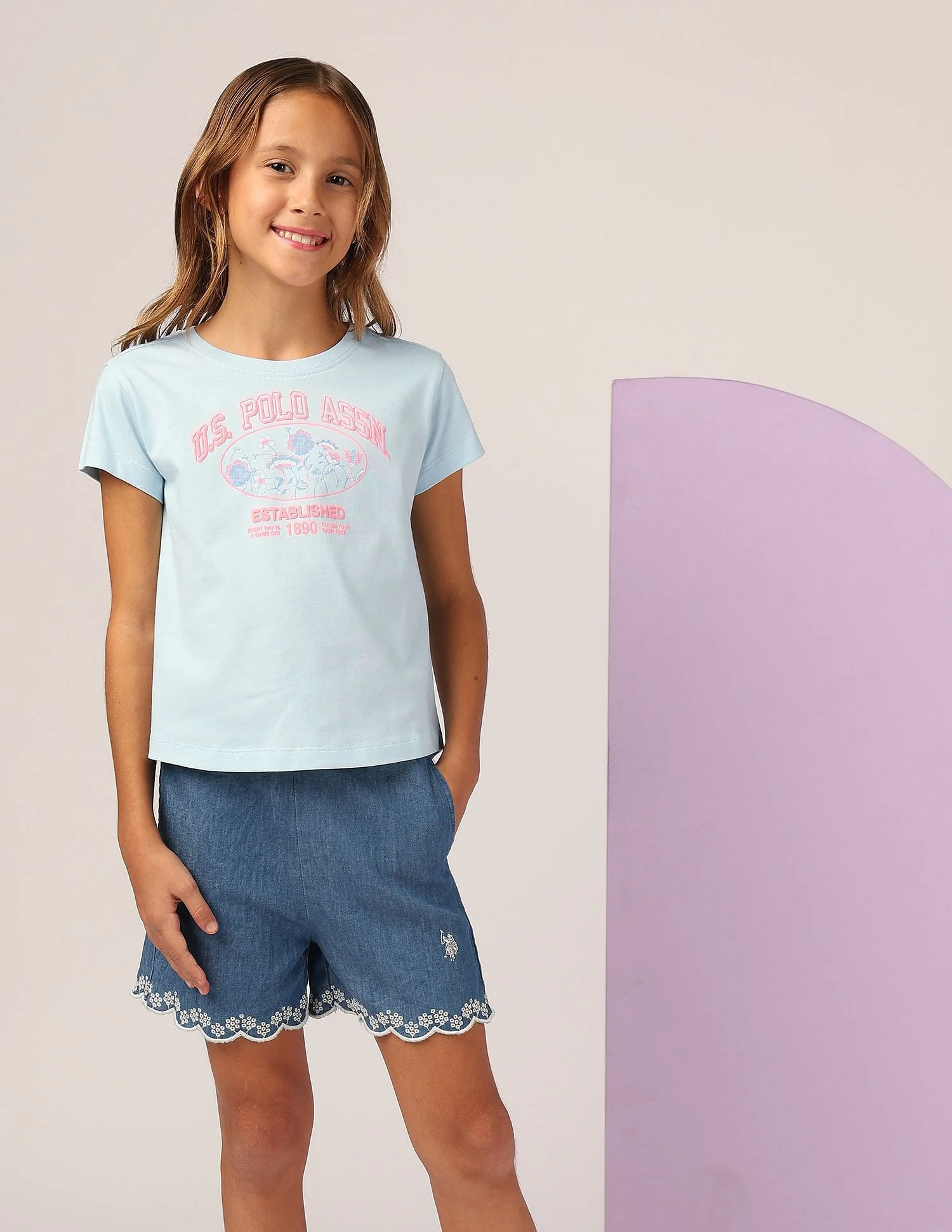 Girls Neon Graphic Print T-Shirt