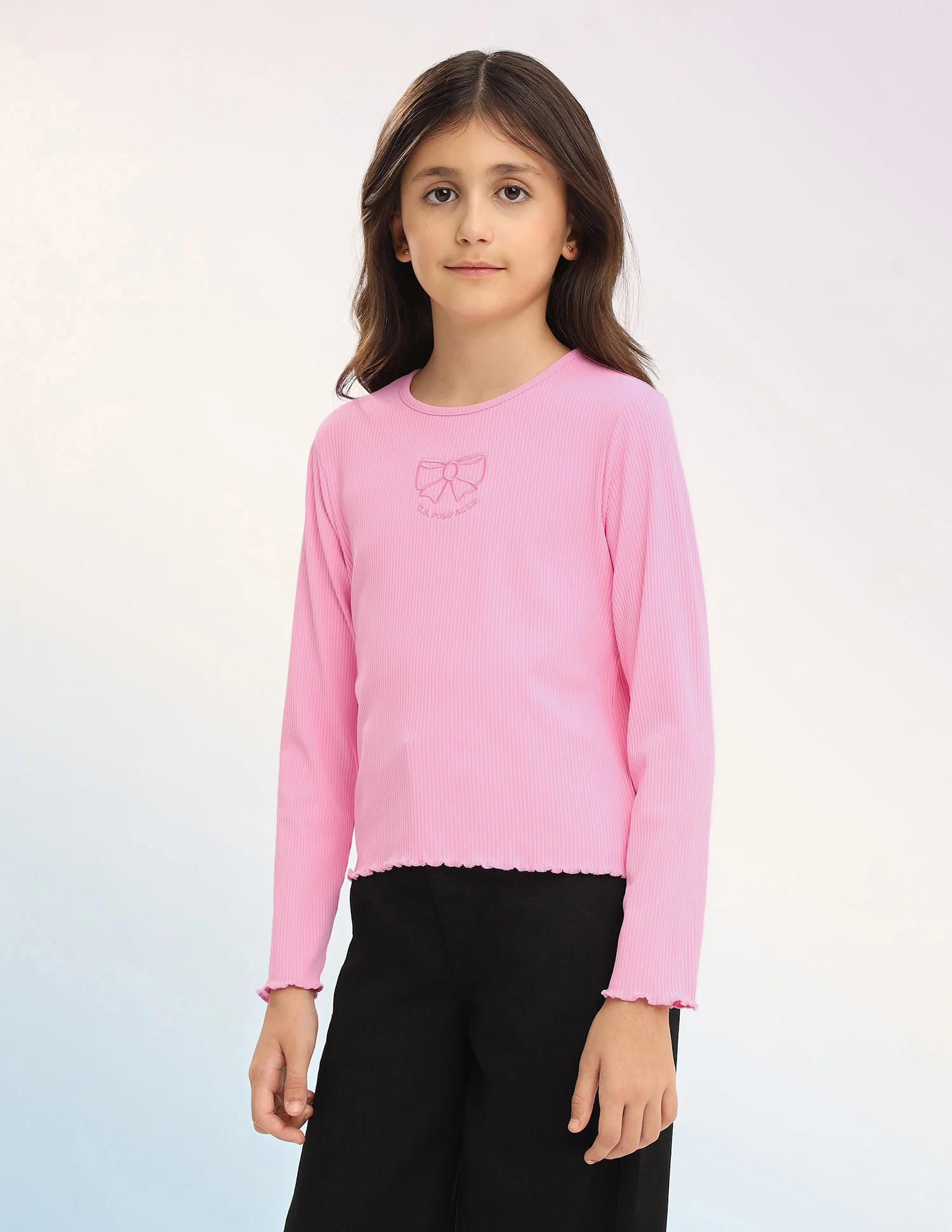 Girls Patterned Knit Regular Fit T-Shirt - Image 4