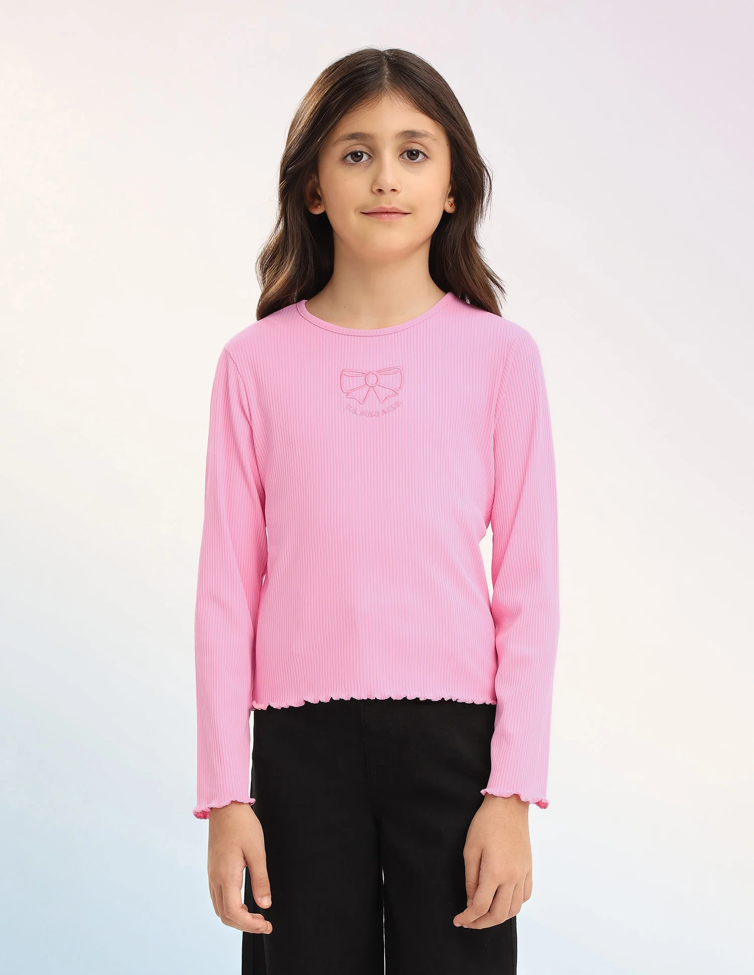 Girls Patterned Knit Regular Fit T-Shirt - Image 6