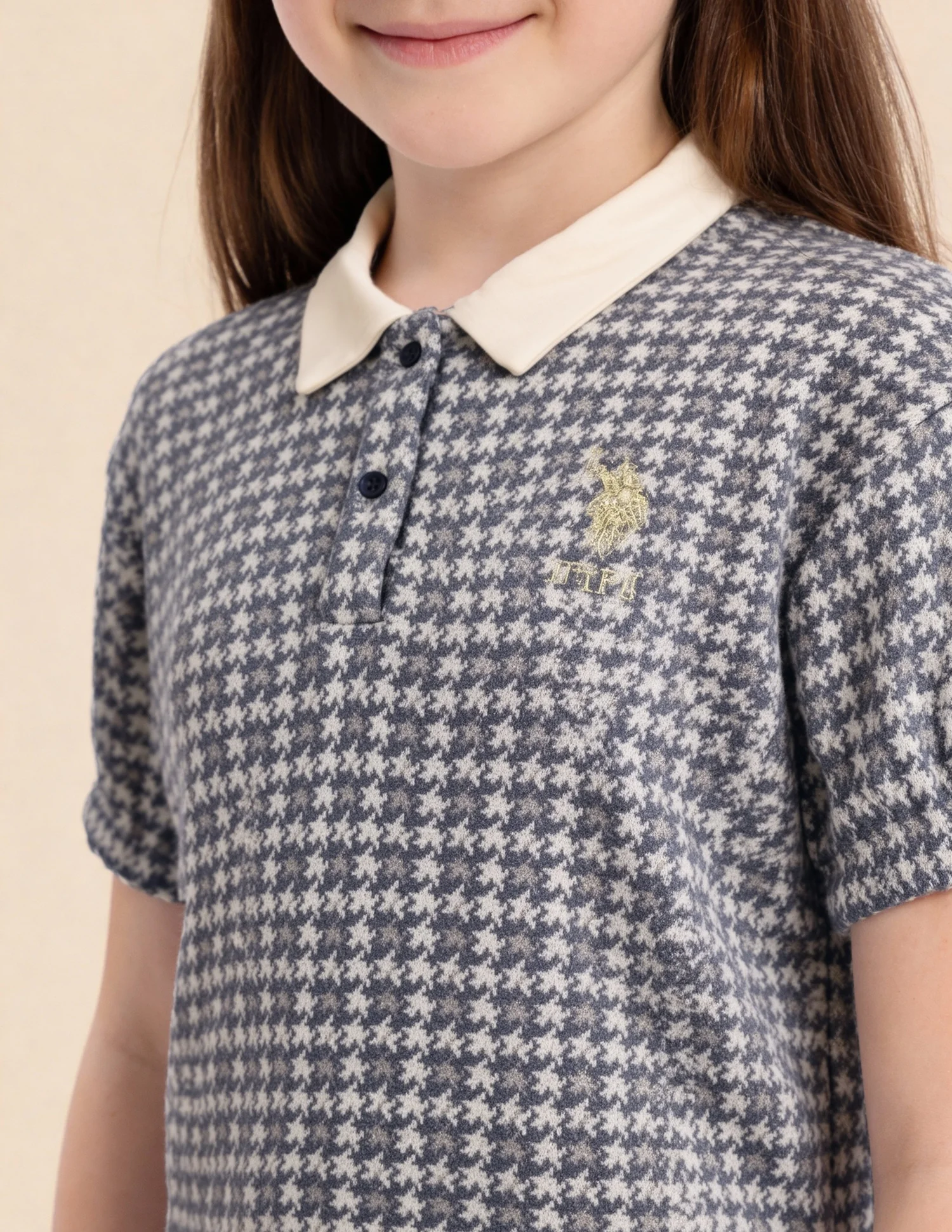 Girls Patterned Knit T-Shirt Dress - Image 5