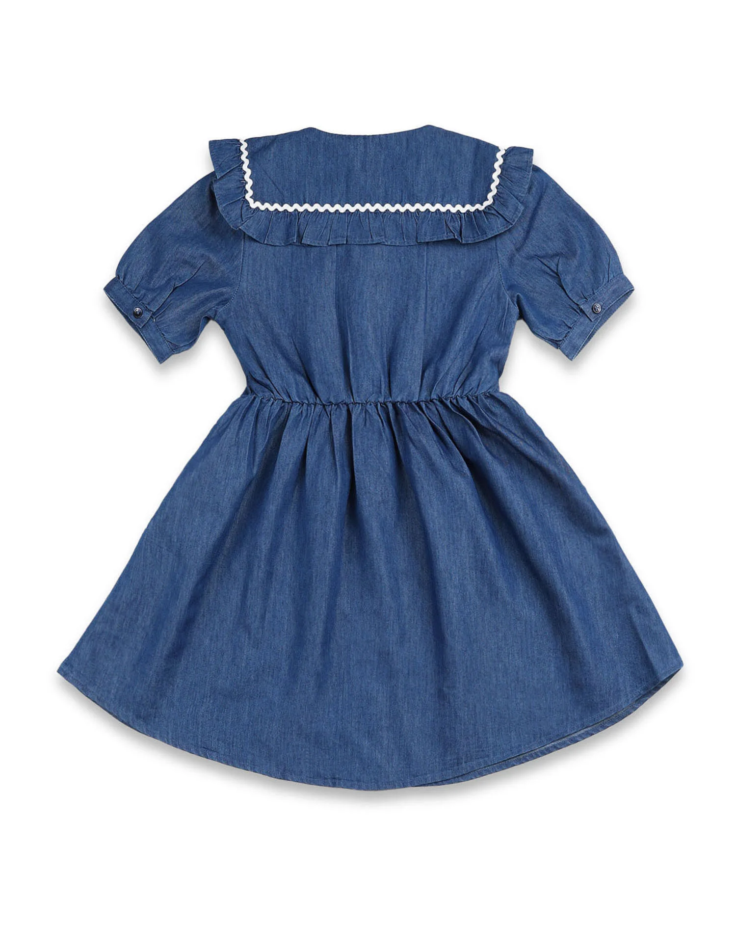 Girls Peter Pan Collar A-Line Dress - Image 7