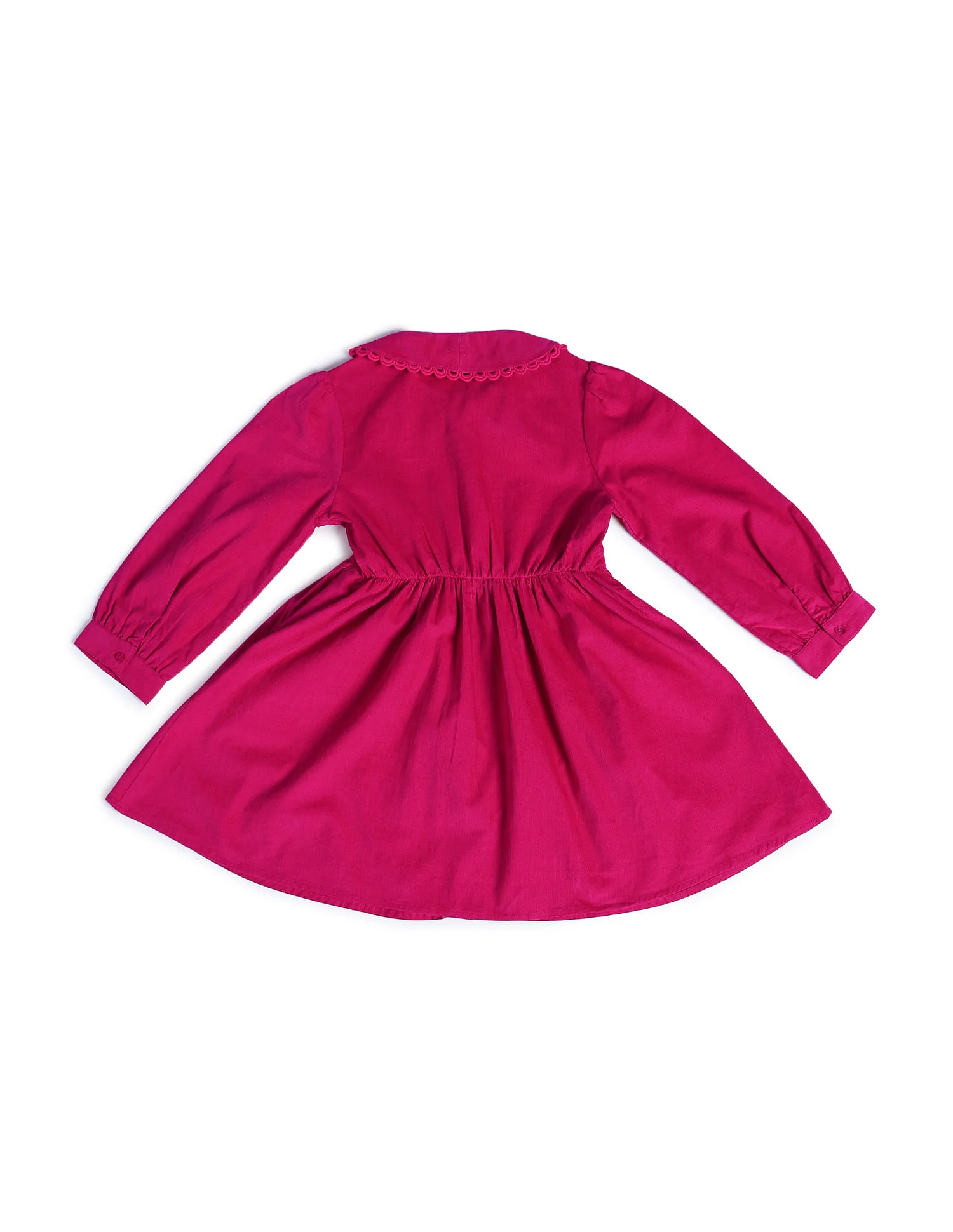Girls Peterpan Collar Corduroy Dress - Image 6