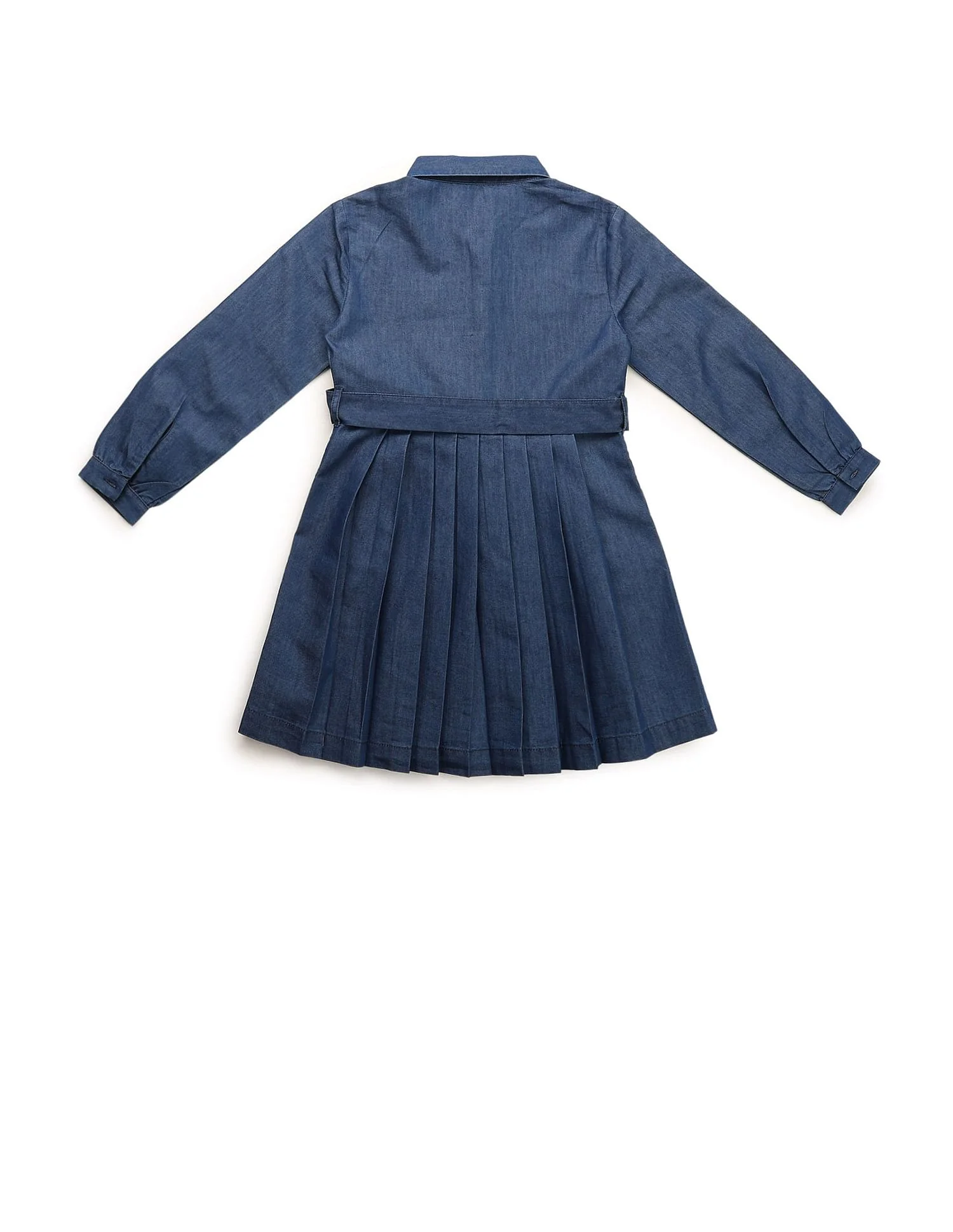 Girls Pleated Polo Skater Dress - Image 7