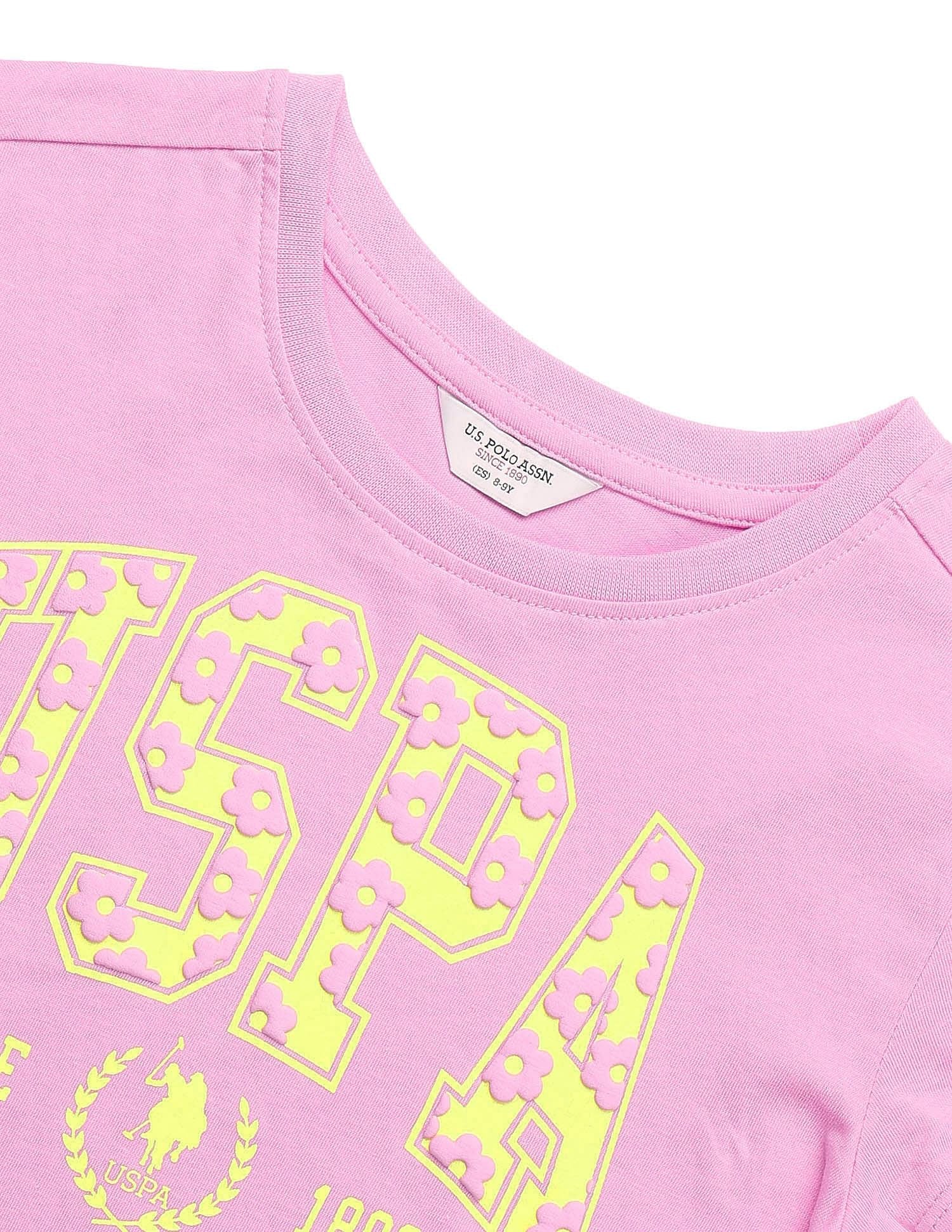 Girls Puff Print Relaxed Fit T-Shirt - Image 9