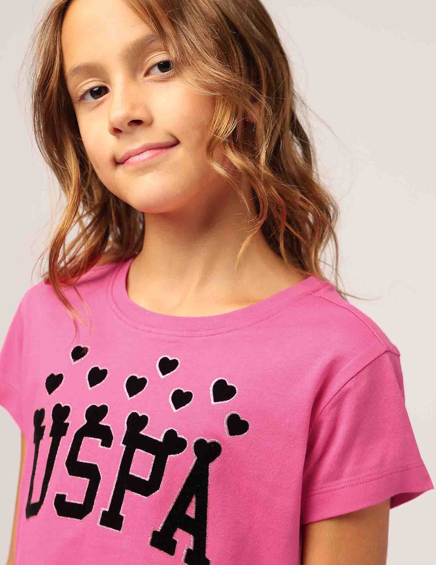 Girls Puff Print Relaxed Fit T-Shirt - Image 5