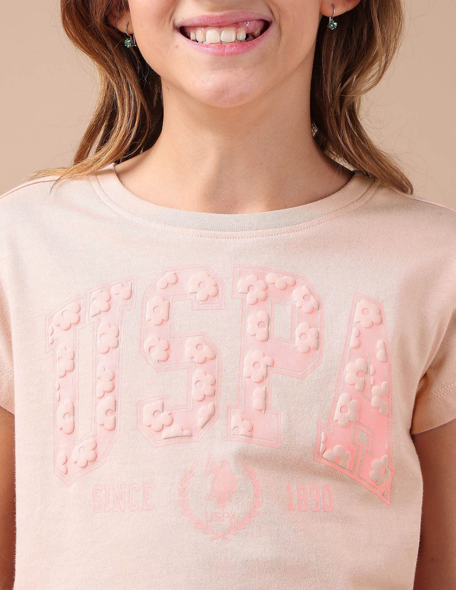 Girls Puff Print Relaxed Fit T-Shirt - Image 5
