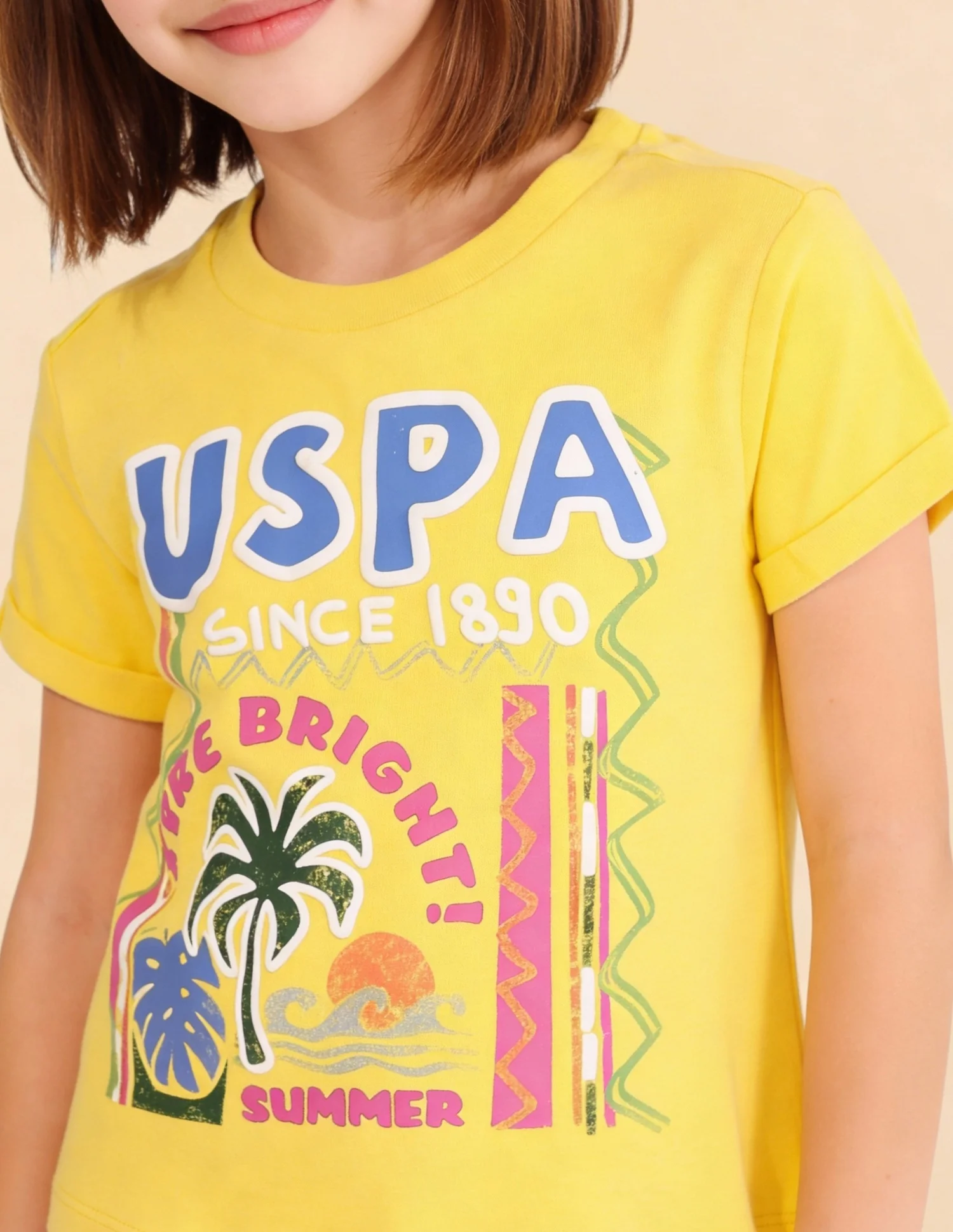 Girls Regular Fit Graphic Brand Printed Top - Image 6