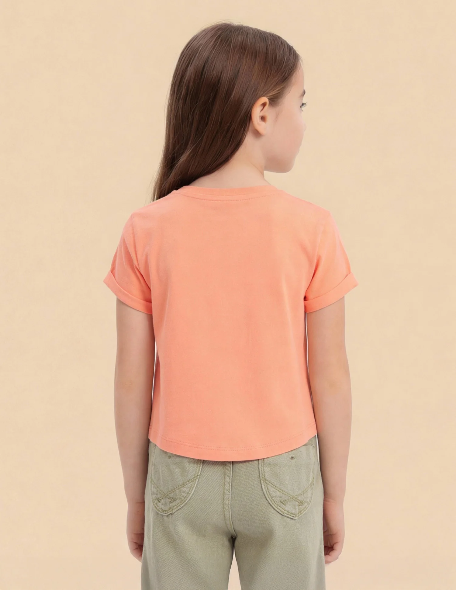 Girls Regular Fit Graphic Brand Printed Top - Image 5