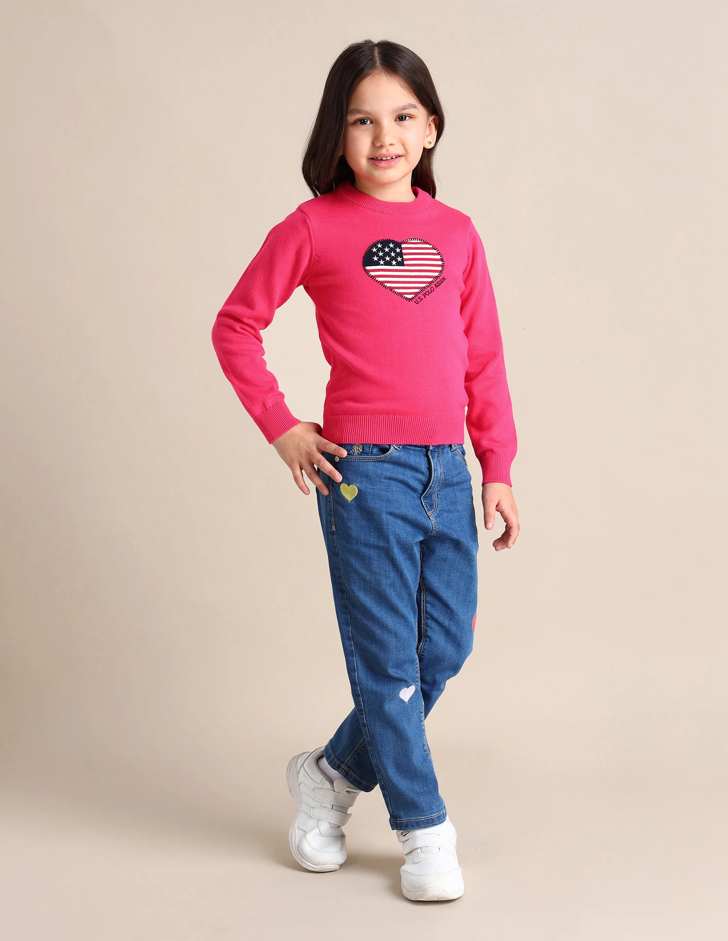 Girls Regular Fit Graphic Printed Sweater - Image 3