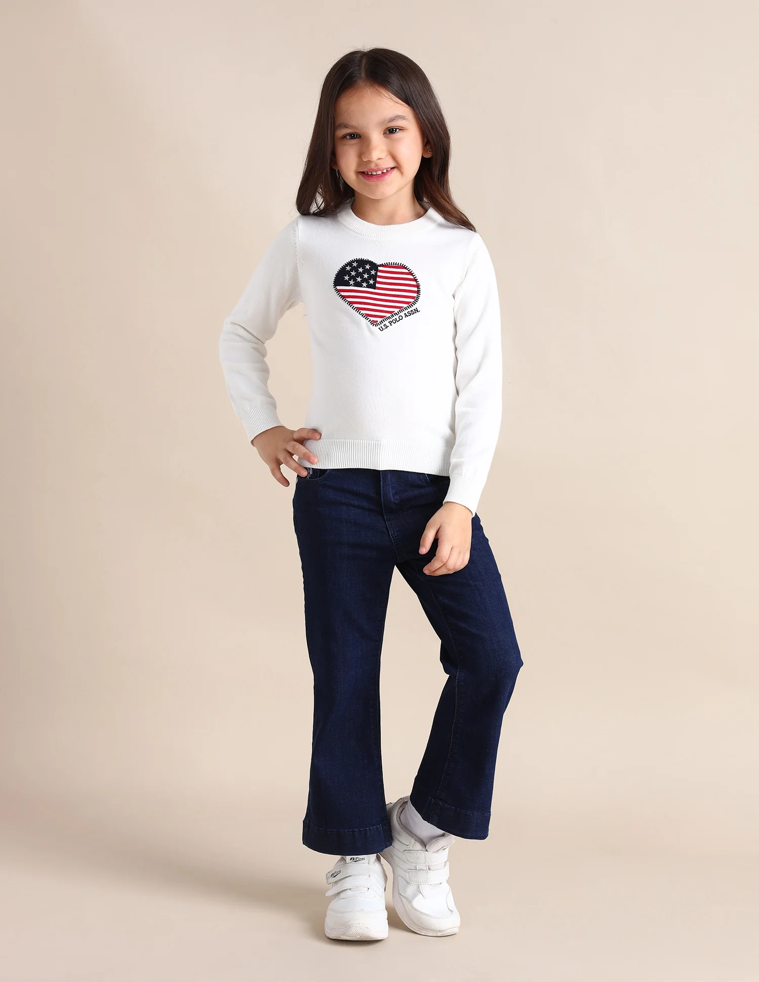 Girls Regular Fit Graphic Printed Sweater - Image 3