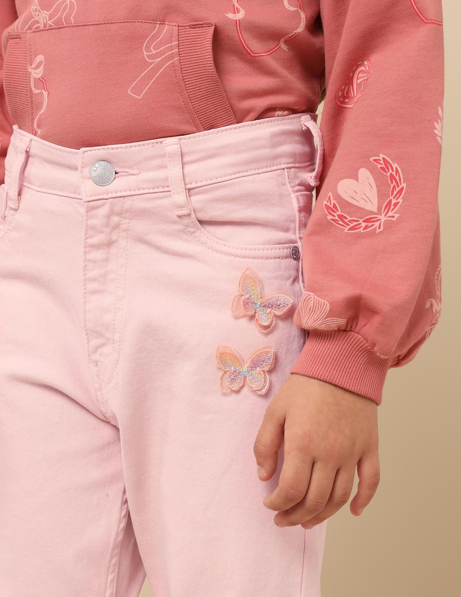 Girls Regular Fit Mid Rise Jeans - Image 7