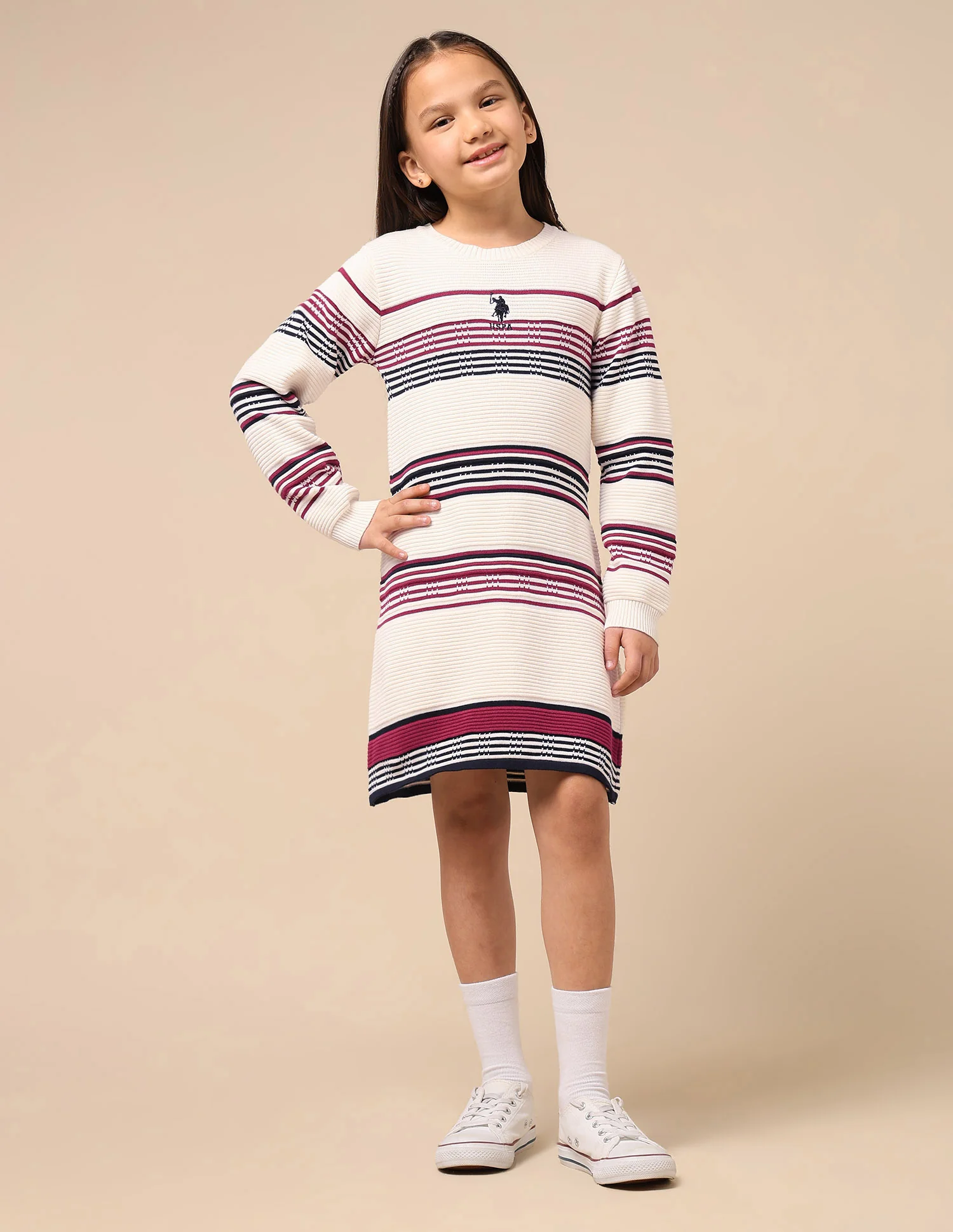 Girls Regular Fit Sweater Dress - Image 3