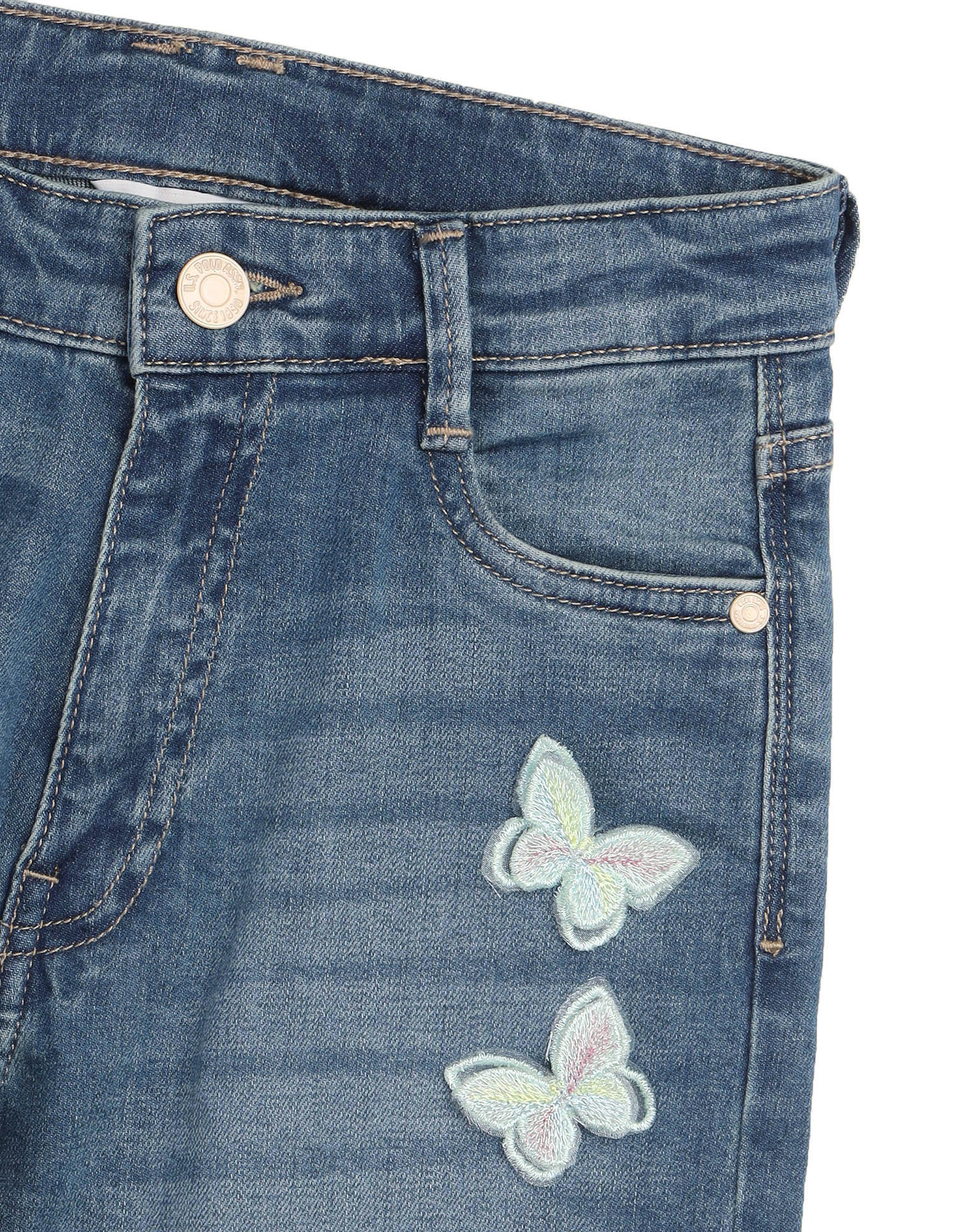 Girls Regular Fit Whiskered Jeans - Image 2