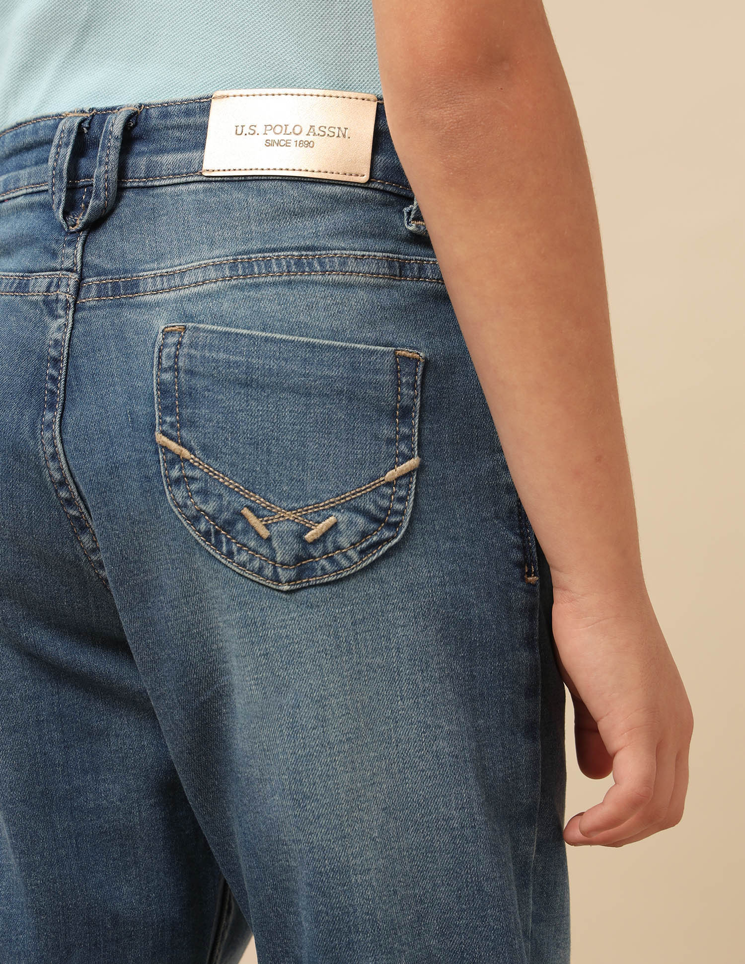 Girls Regular Fit Whiskered Jeans - Image 8