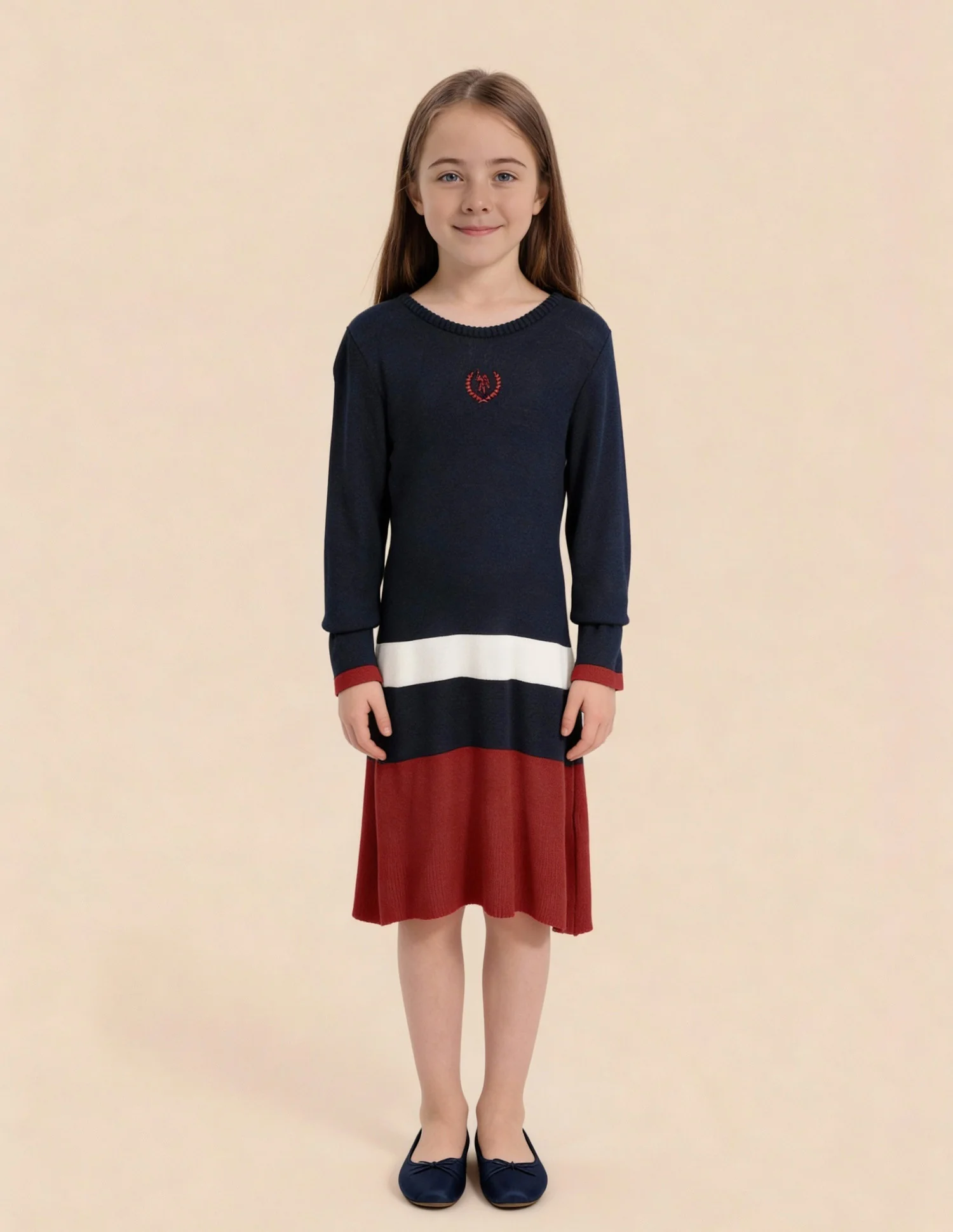 Girls Regular Straight Fit Sweater Dress - Image 3