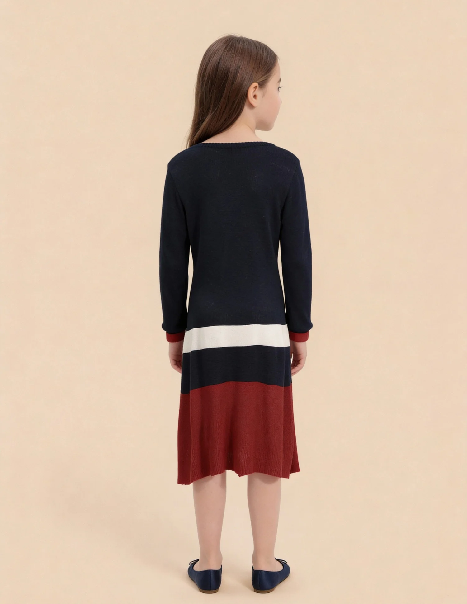 Girls Regular Straight Fit Sweater Dress - Image 4