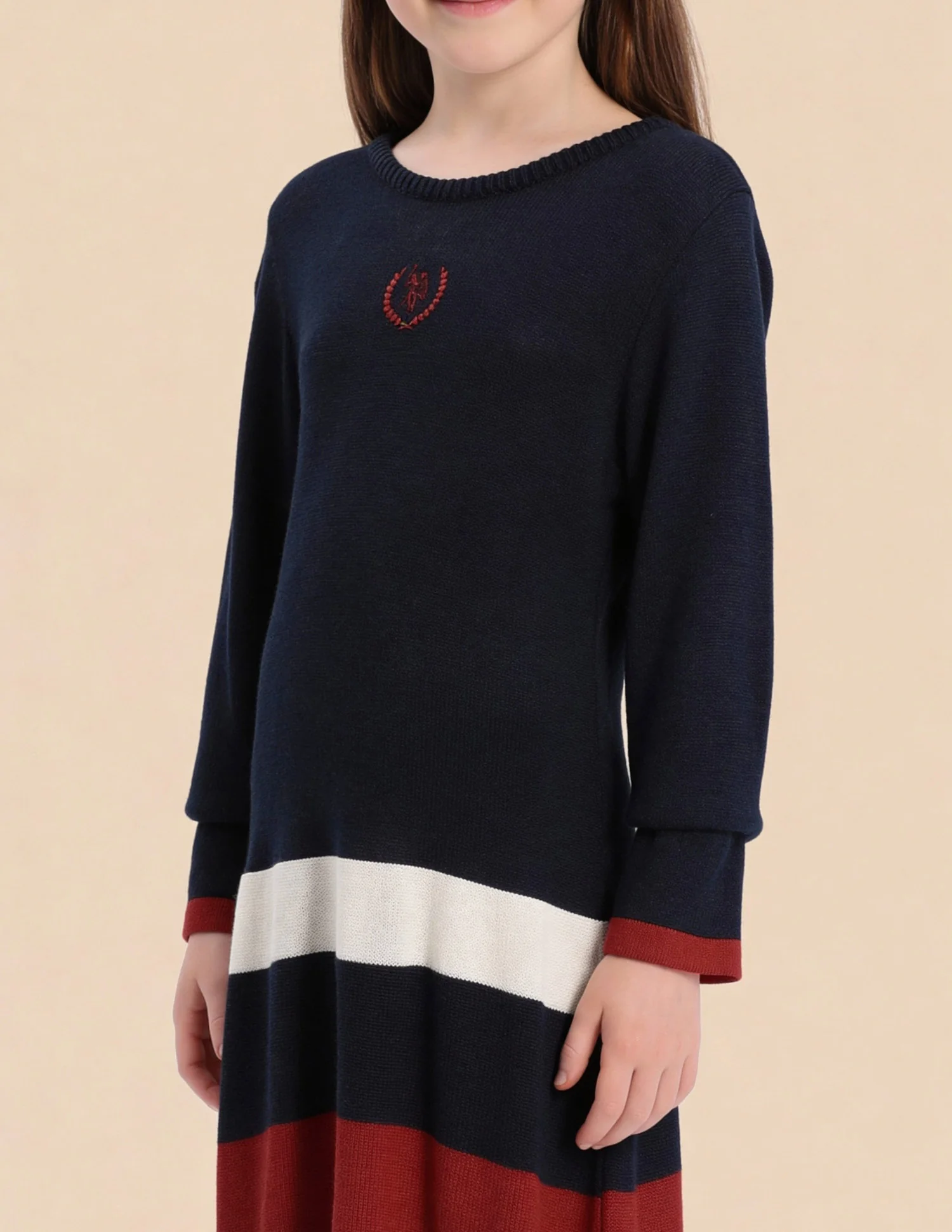 Girls Regular Straight Fit Sweater Dress - Image 5