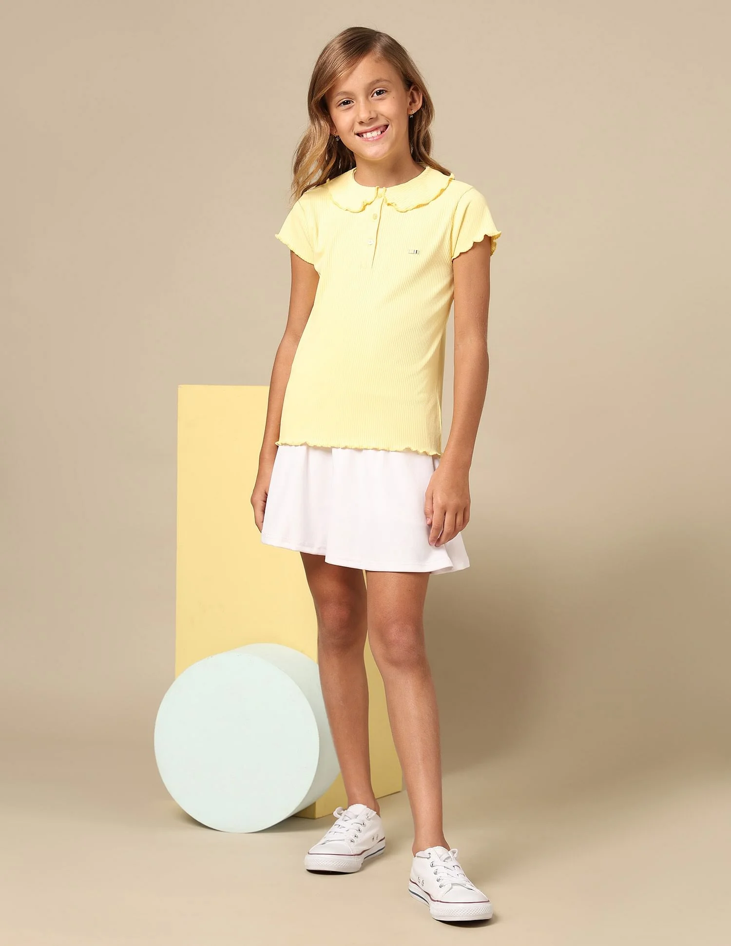 Girls Relaxed Fit Lettuce Edge T-Shirt
