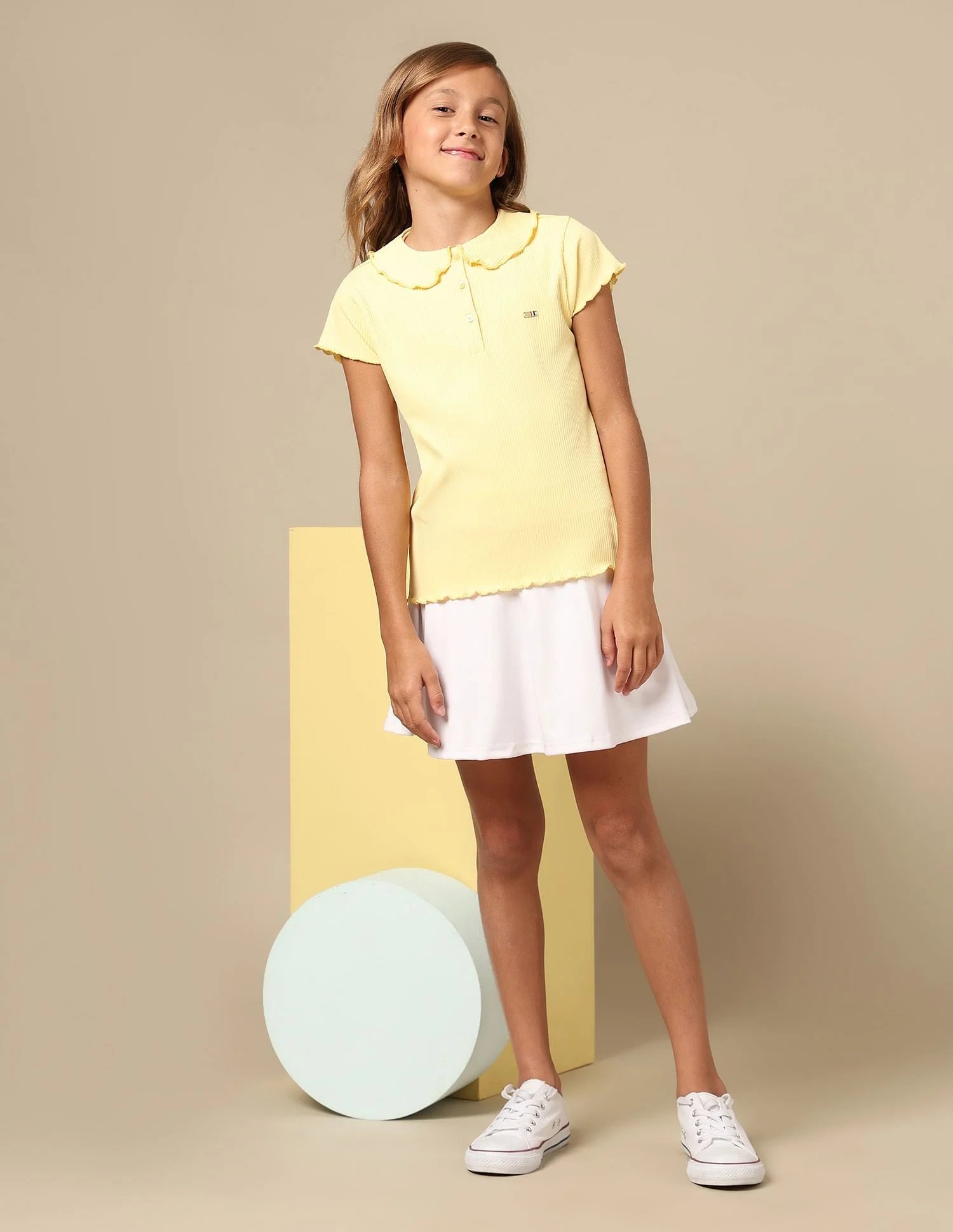 Girls Relaxed Fit Lettuce Edge T-Shirt - Image 3
