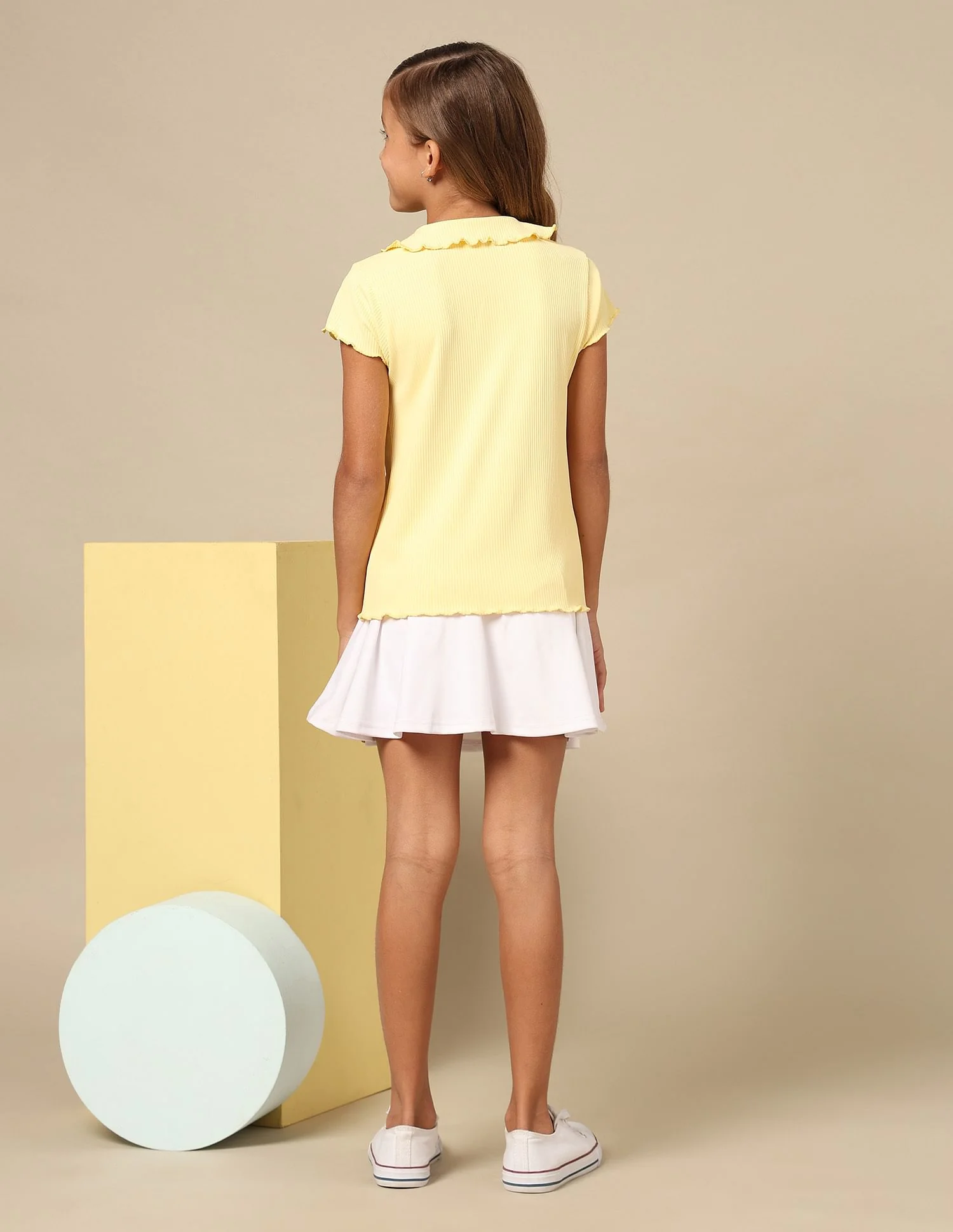 Girls Relaxed Fit Lettuce Edge T-Shirt - Image 4