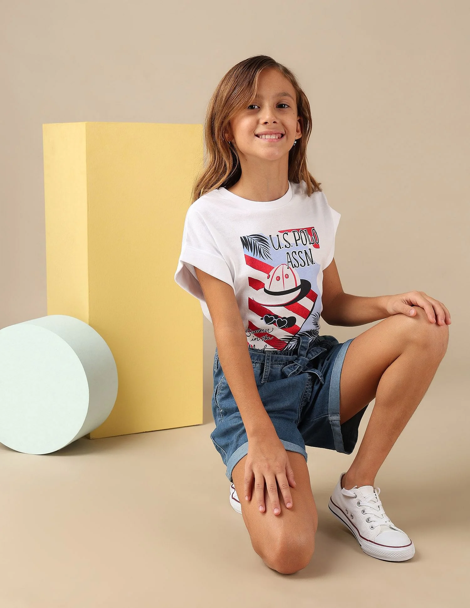 Girls Resort Graphic Cotton T-Shirt