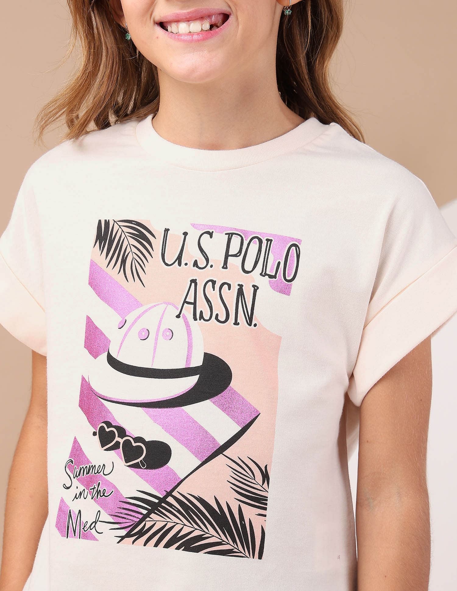 Girls Resort Graphic Cotton T-Shirt - Image 5