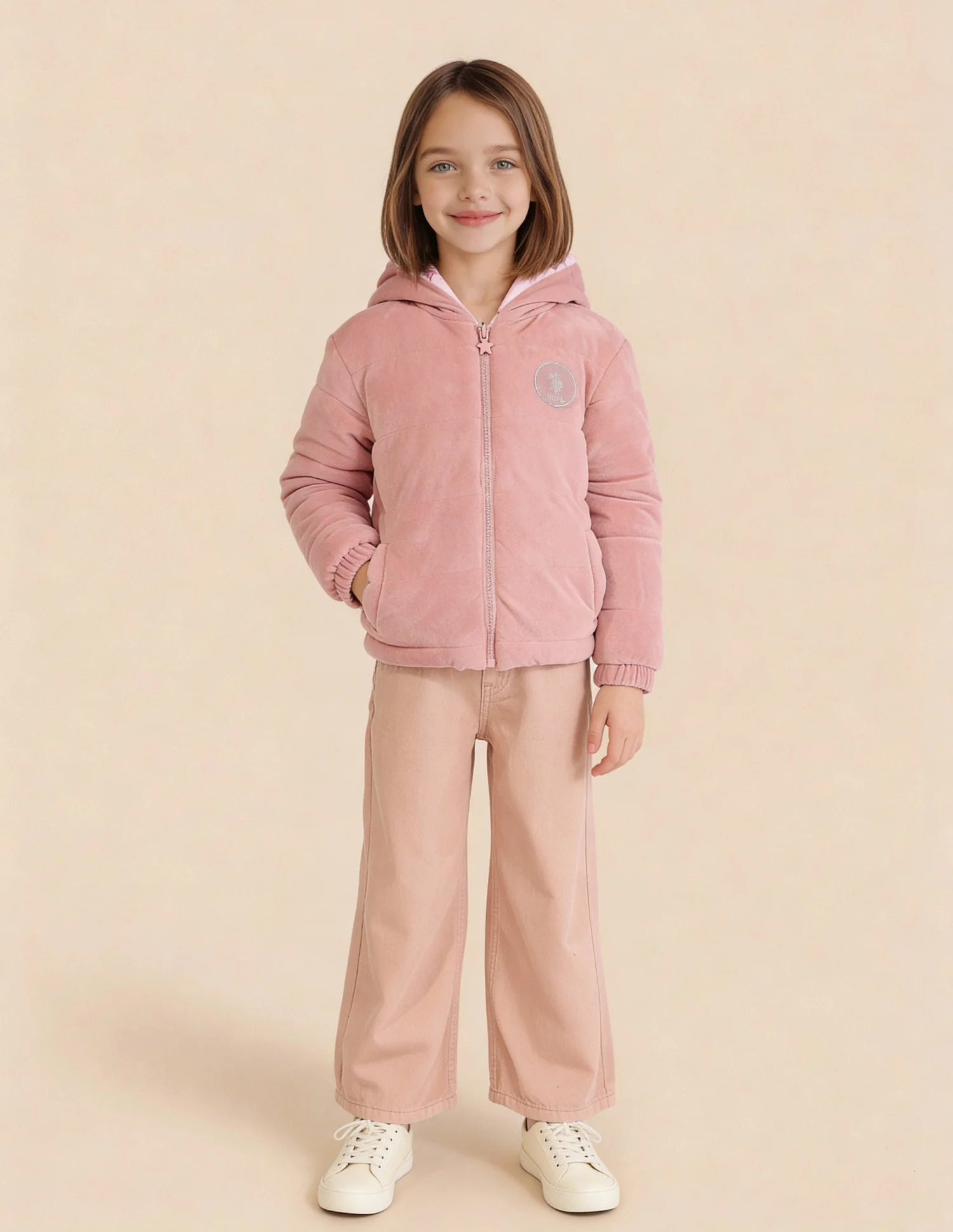 Girls Reversible Regular Fit Jacket - Image 5