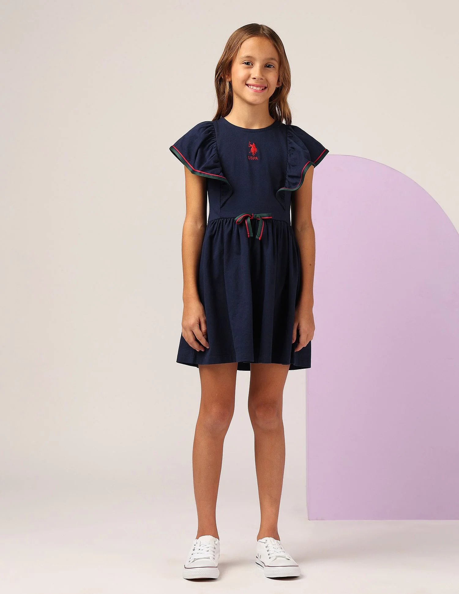 Girls Ruffles Fit And Flare Dress - Image 3