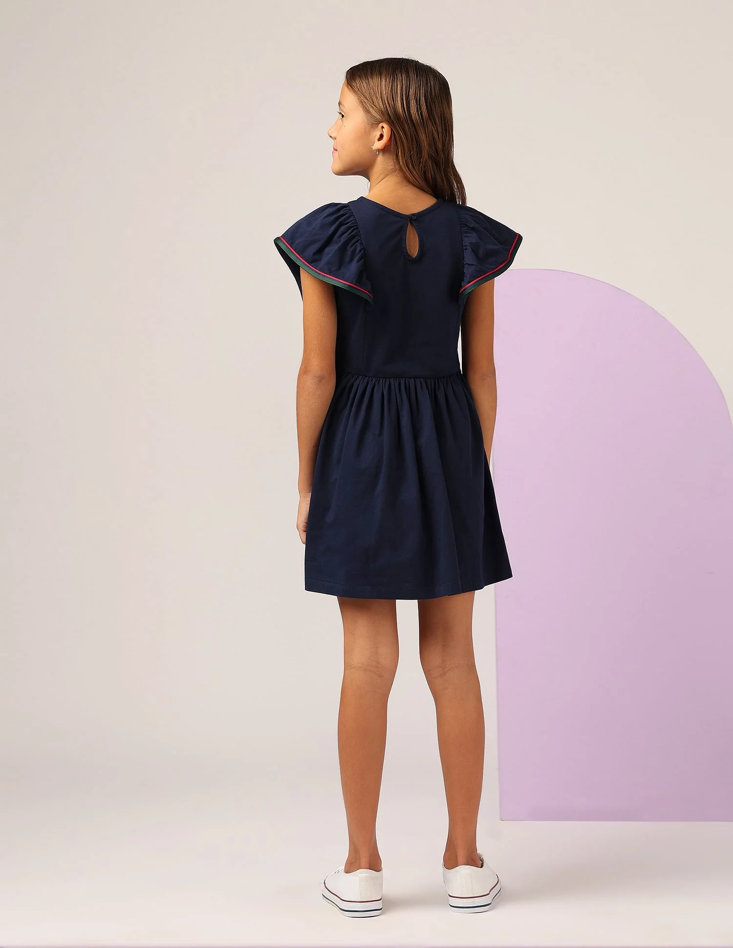 Girls Ruffles Fit And Flare Dress - Image 4