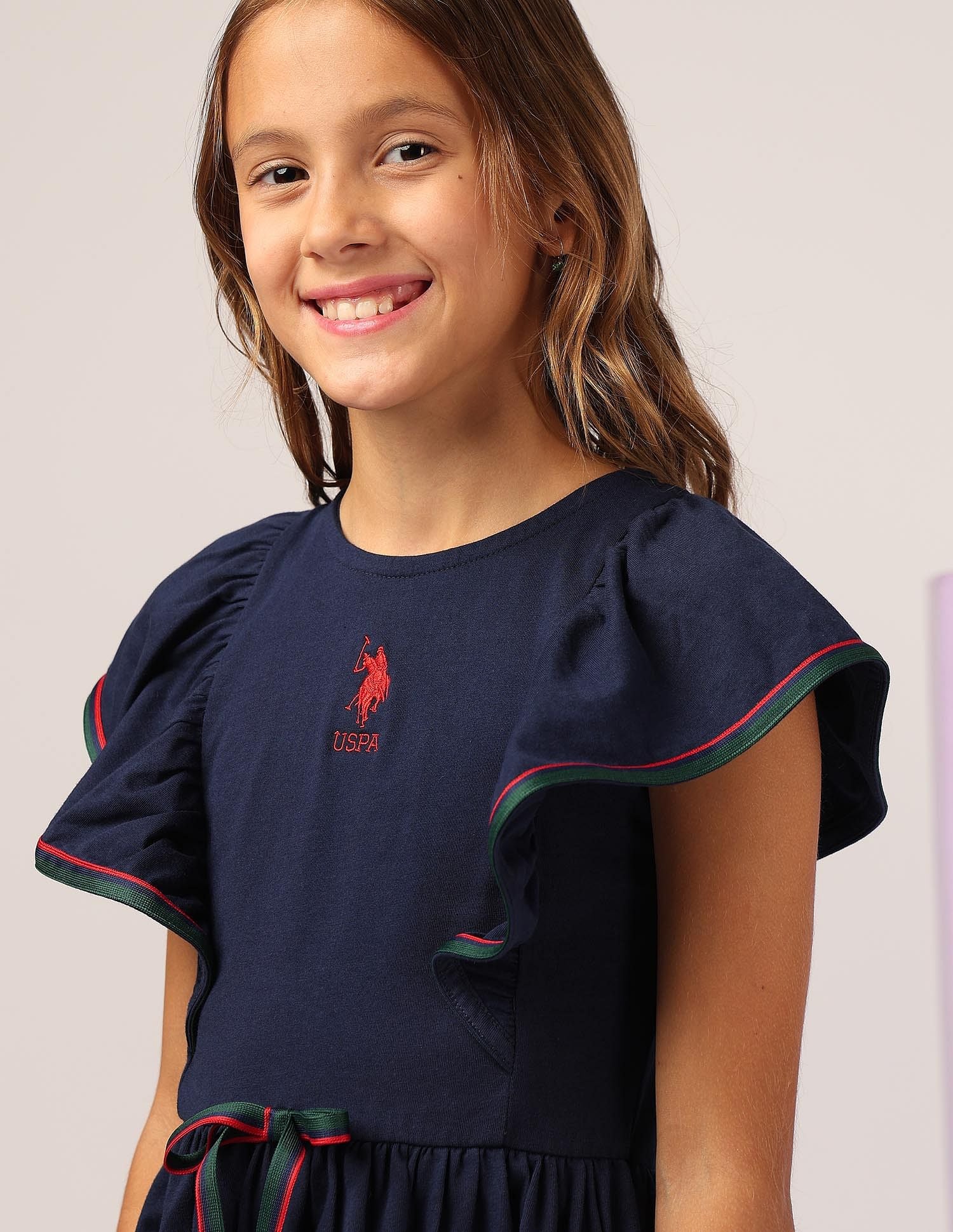 Girls Ruffles Fit And Flare Dress - Image 5