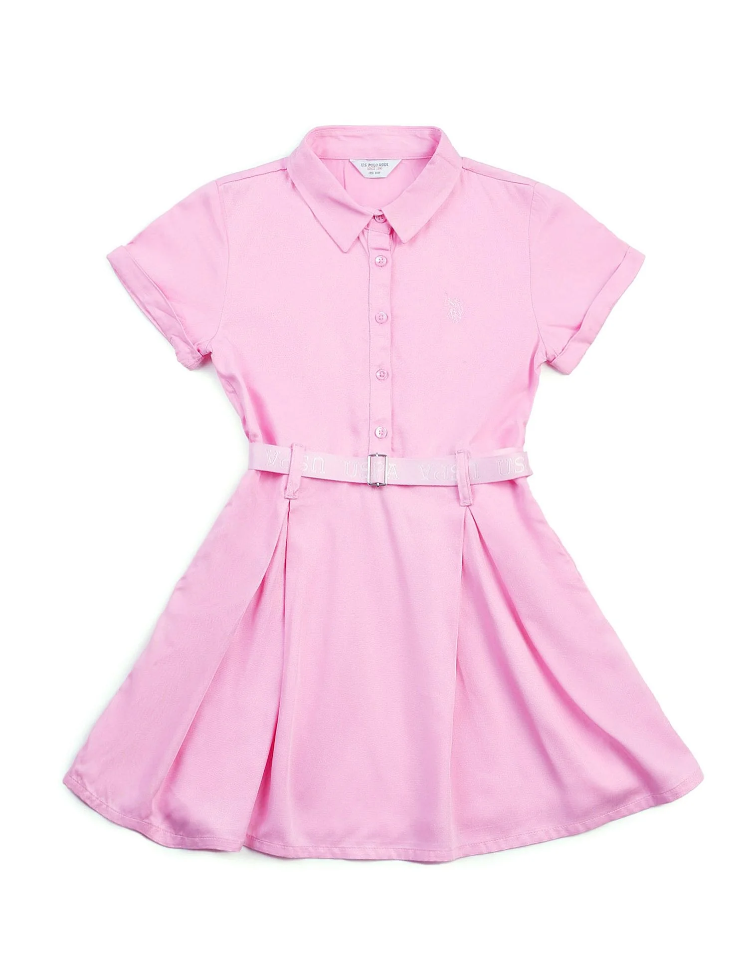 Girls Satin Shirt Dress - Image 6