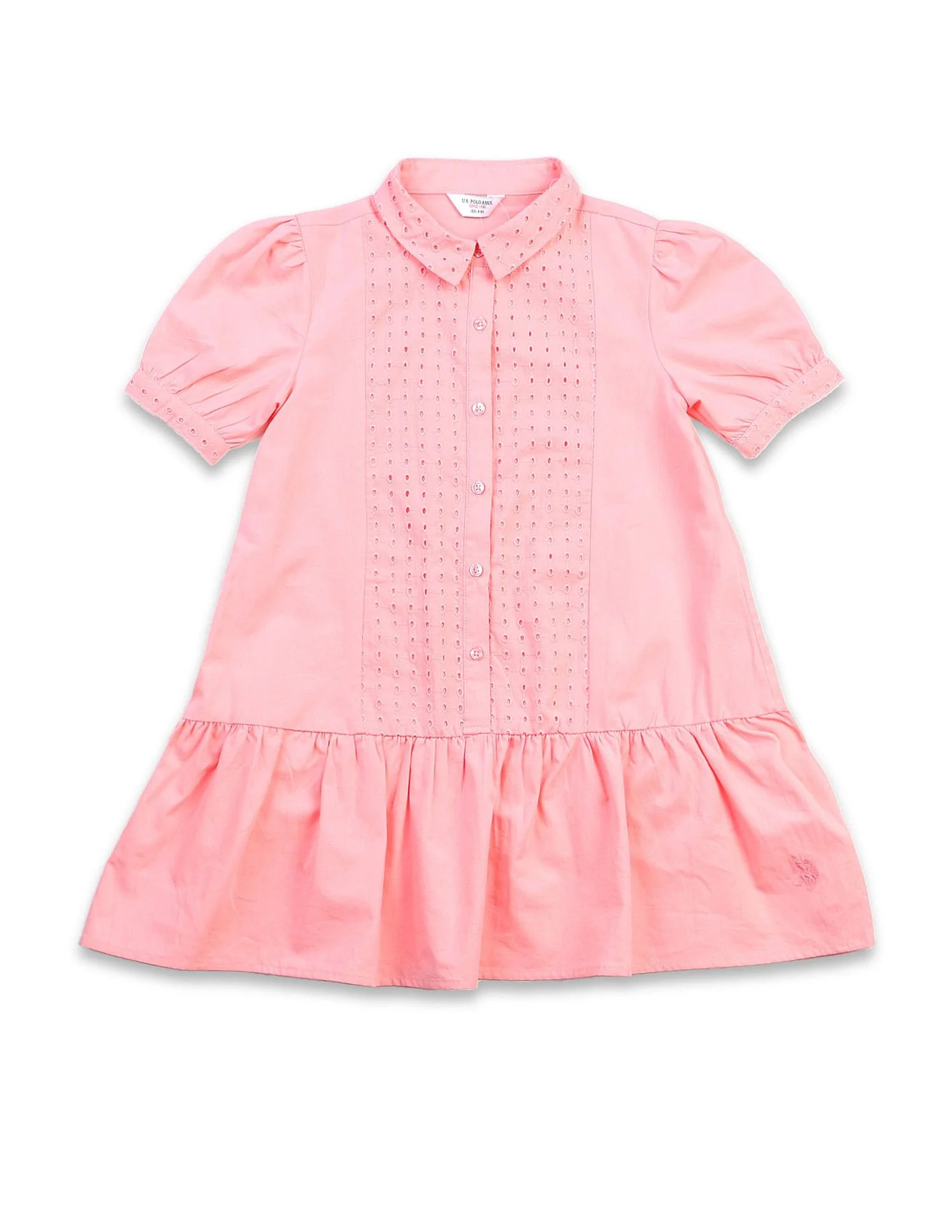Girls Schiffli A-Line Mini Dress - Image 6