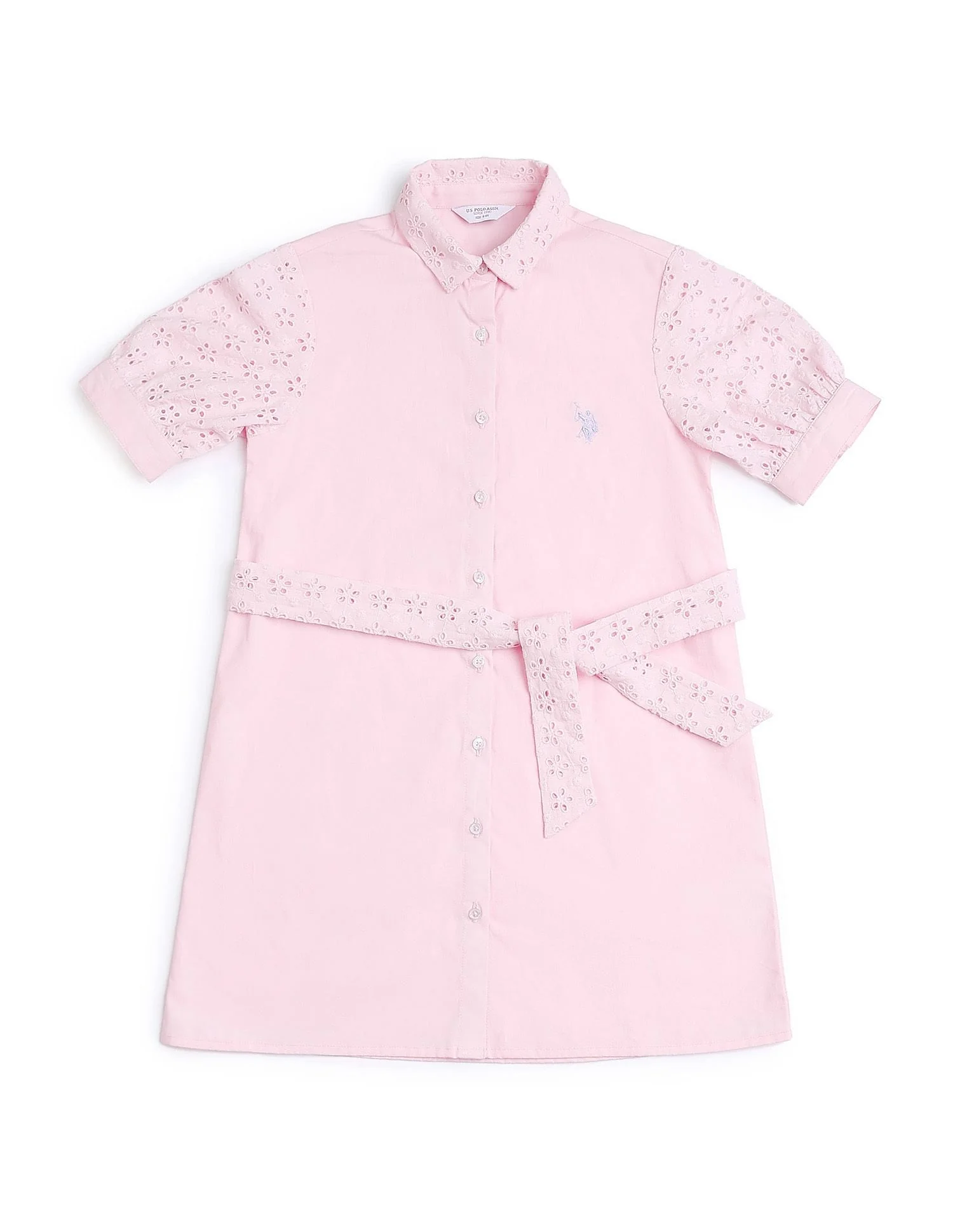 Girls Schiffli Shirt Dress - Image 6