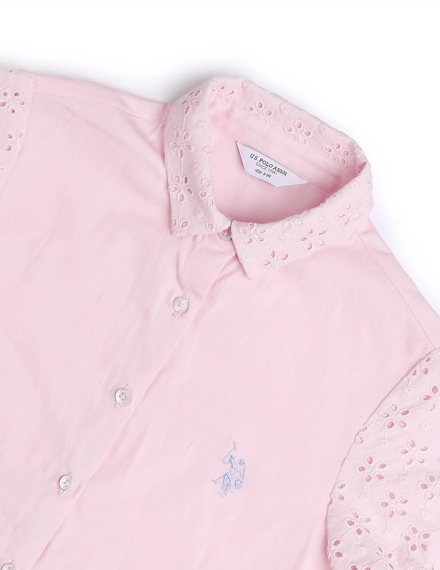 Girls Schiffli Shirt Dress - Image 8